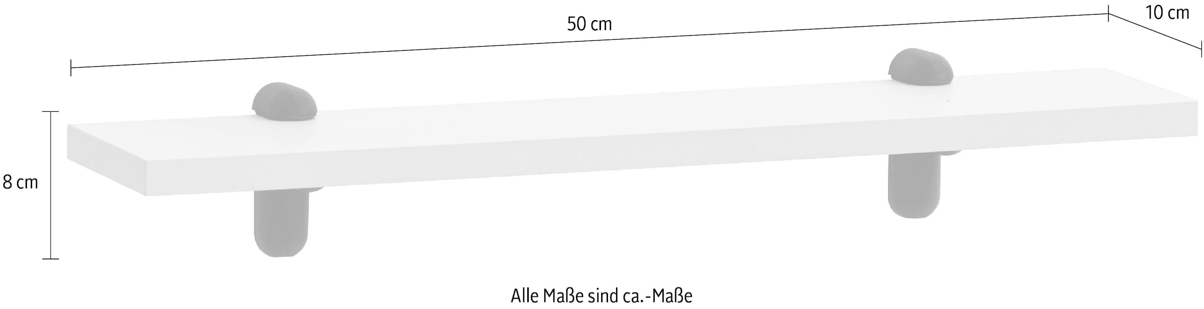 Schildmeyer Wandregal »EBBA, Regalablage, Klemmhalterung, MADE IN GERMANY« 1 Stk. tlg. Klemmhalterung für Regalbrett,inkl. Wandbefestigung, MADE IN GERMANY