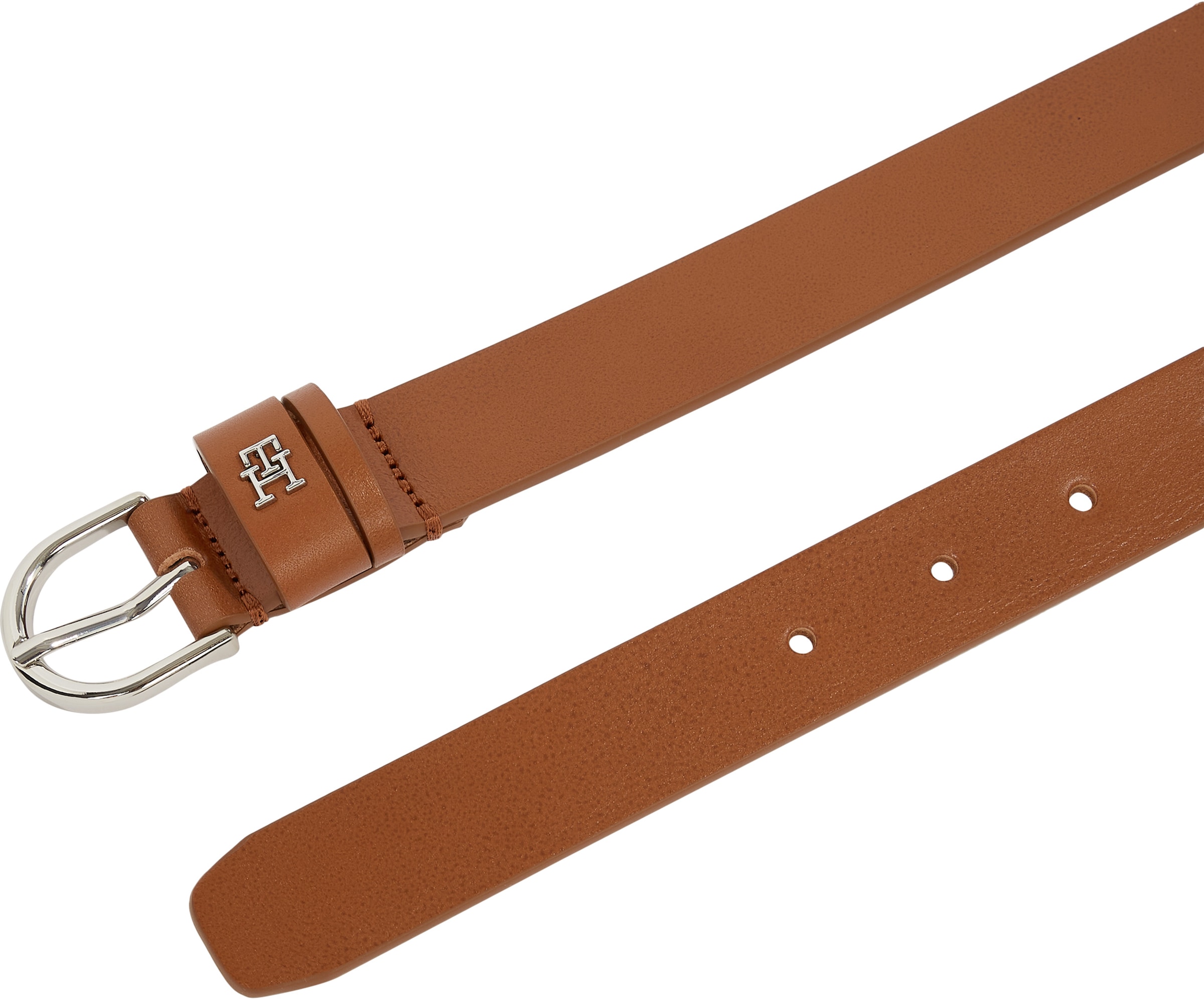 Tommy Hilfiger Ledergürtel »ESSENTIAL EFFORTLESS 2.5 SV«, Einfachdornschliesse, Metallemblem