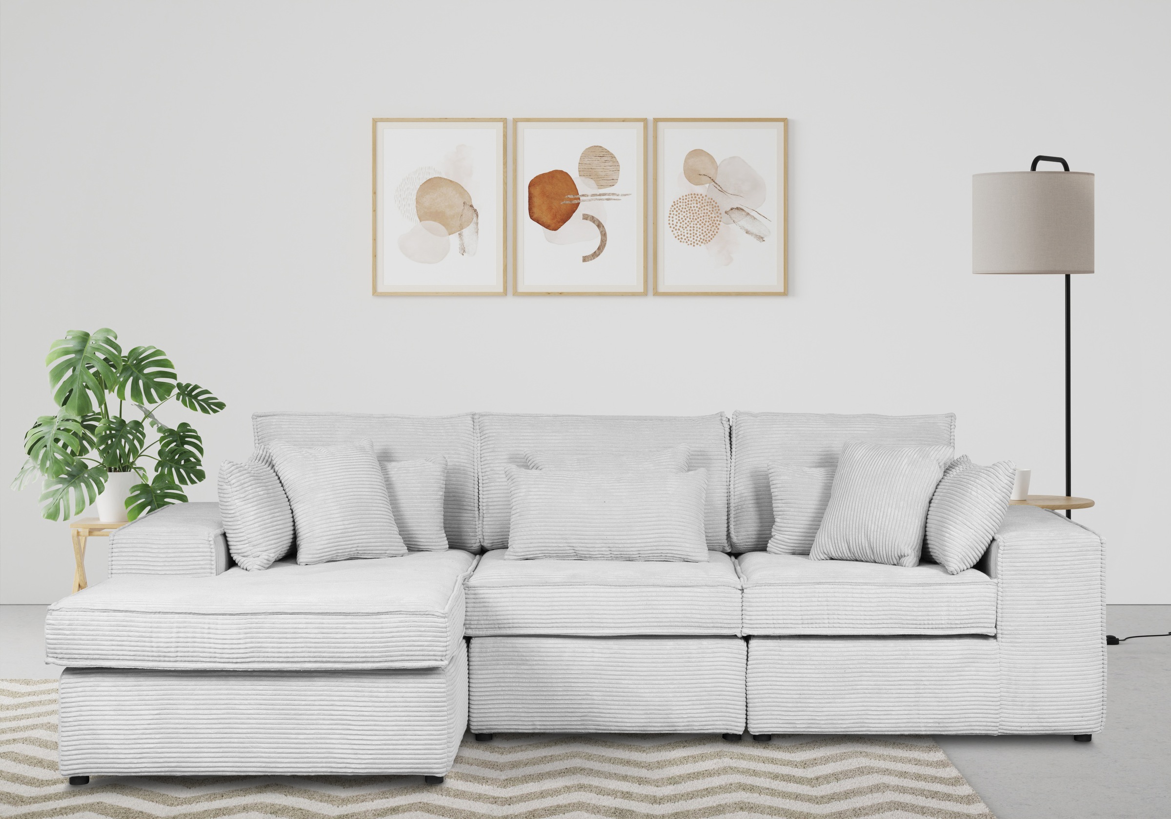 Image of GOODproduct Ecksofa "Florid L-Form" 3 Teile, bestehend aus Modulen, viele Bezugsqualitäten, auch in Cord