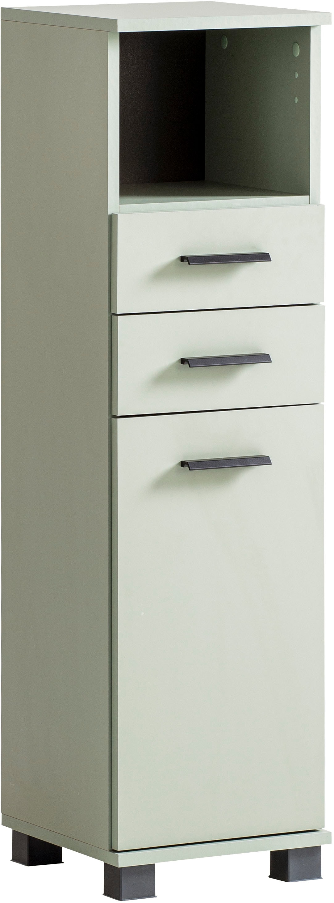 Image of welltime Midischrank "Palermo, Breite 30 cm" Wechselbarer Türanschlag, Metallbeschläge, Teilauszüge