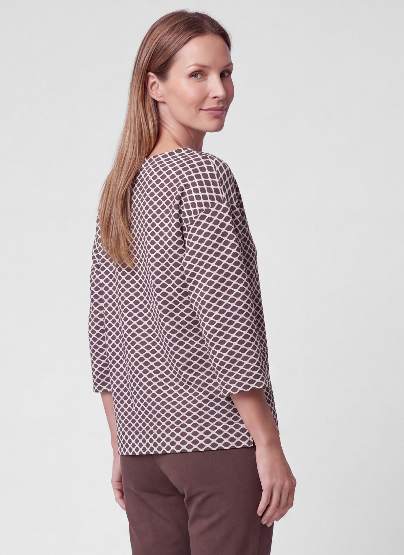Rabe T-shirt à manches 3/4 avec motif intégral et viscose/stretch