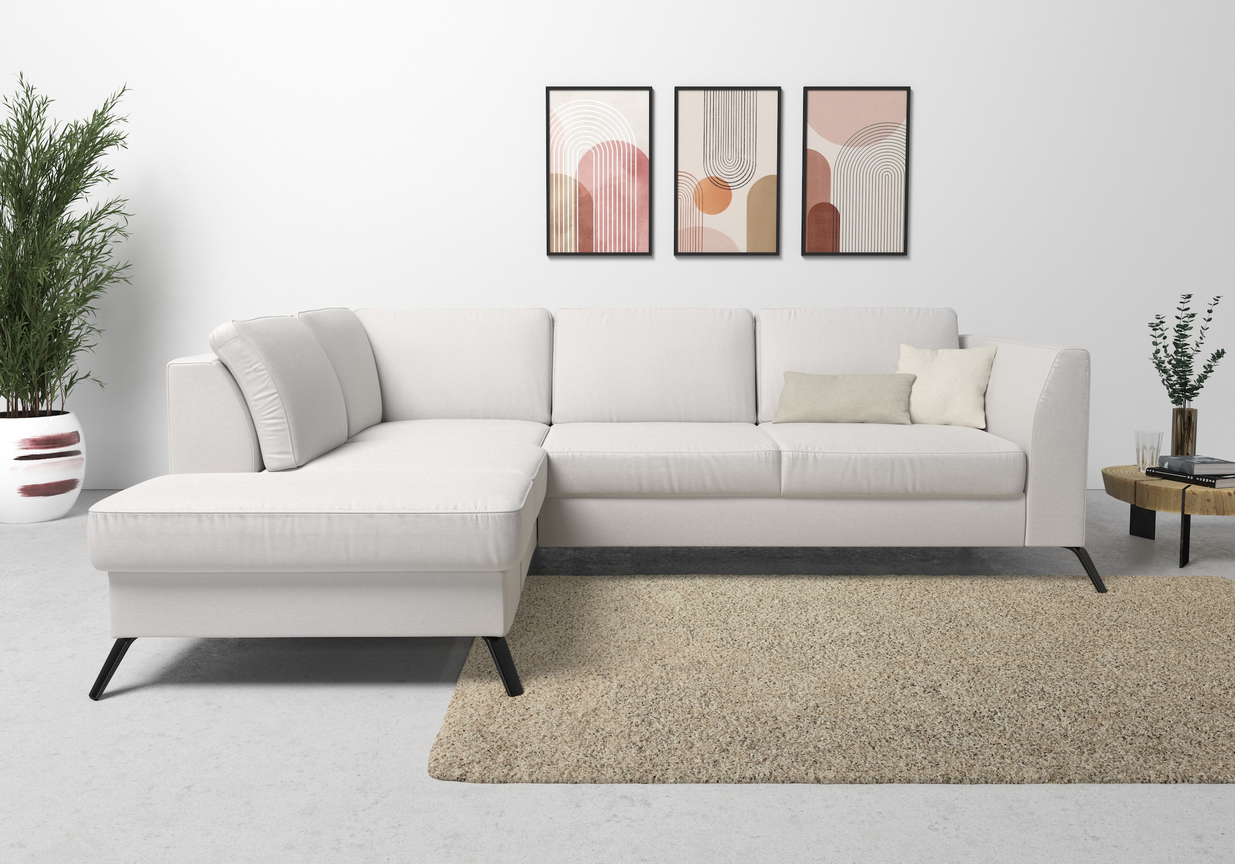 Image of sit&more Ecksofa "Olsen L-Form" inklusive Sitztiefenverstellung, wahlweise mit Bettfunktion, 15cm hoch