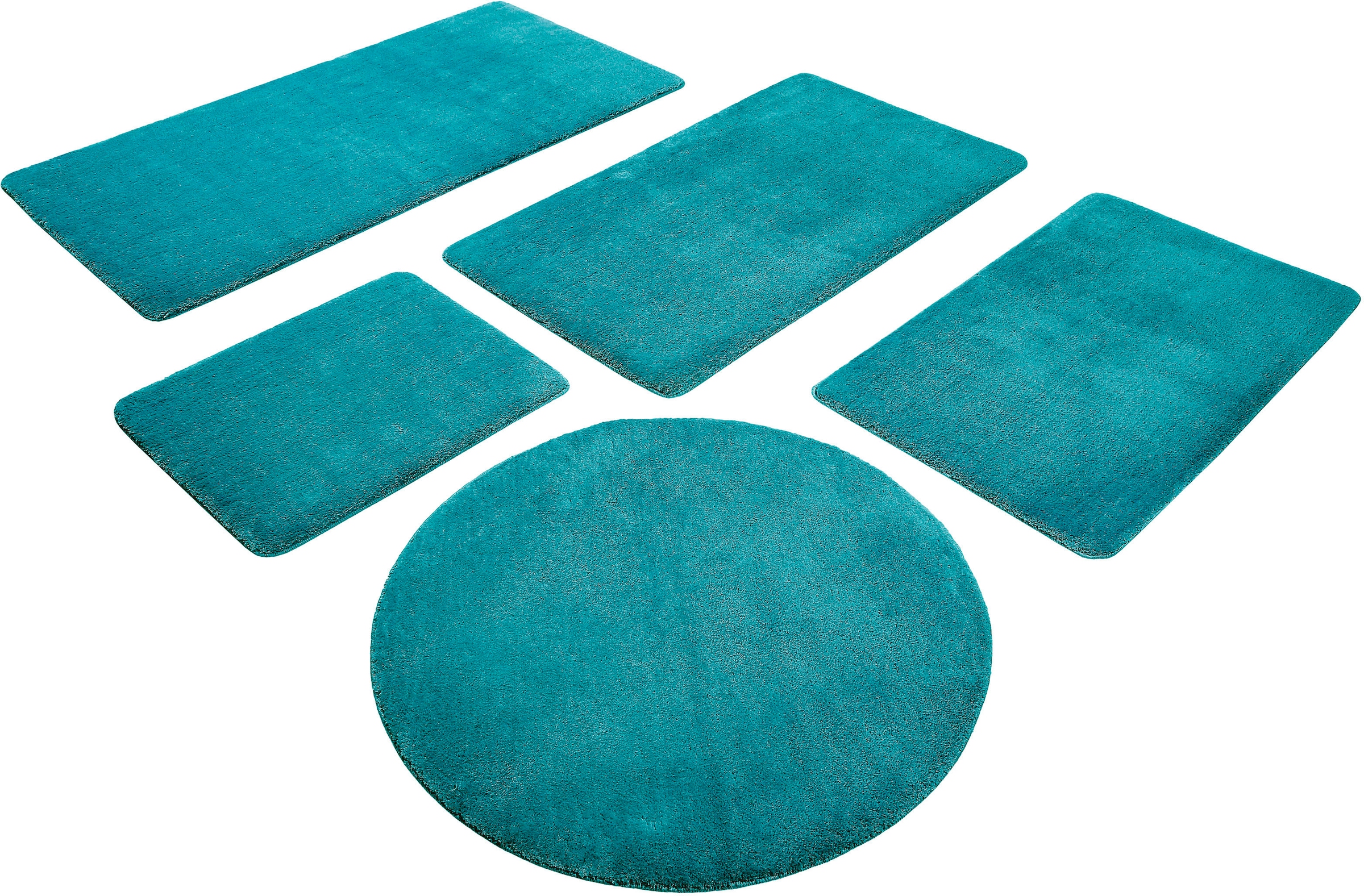 Wecon home Basics Badematte »Joris«, rutschhemmend beschichtet, strapazierfähig, waschbar, viele Grössen, Badezimmerteppich, uni