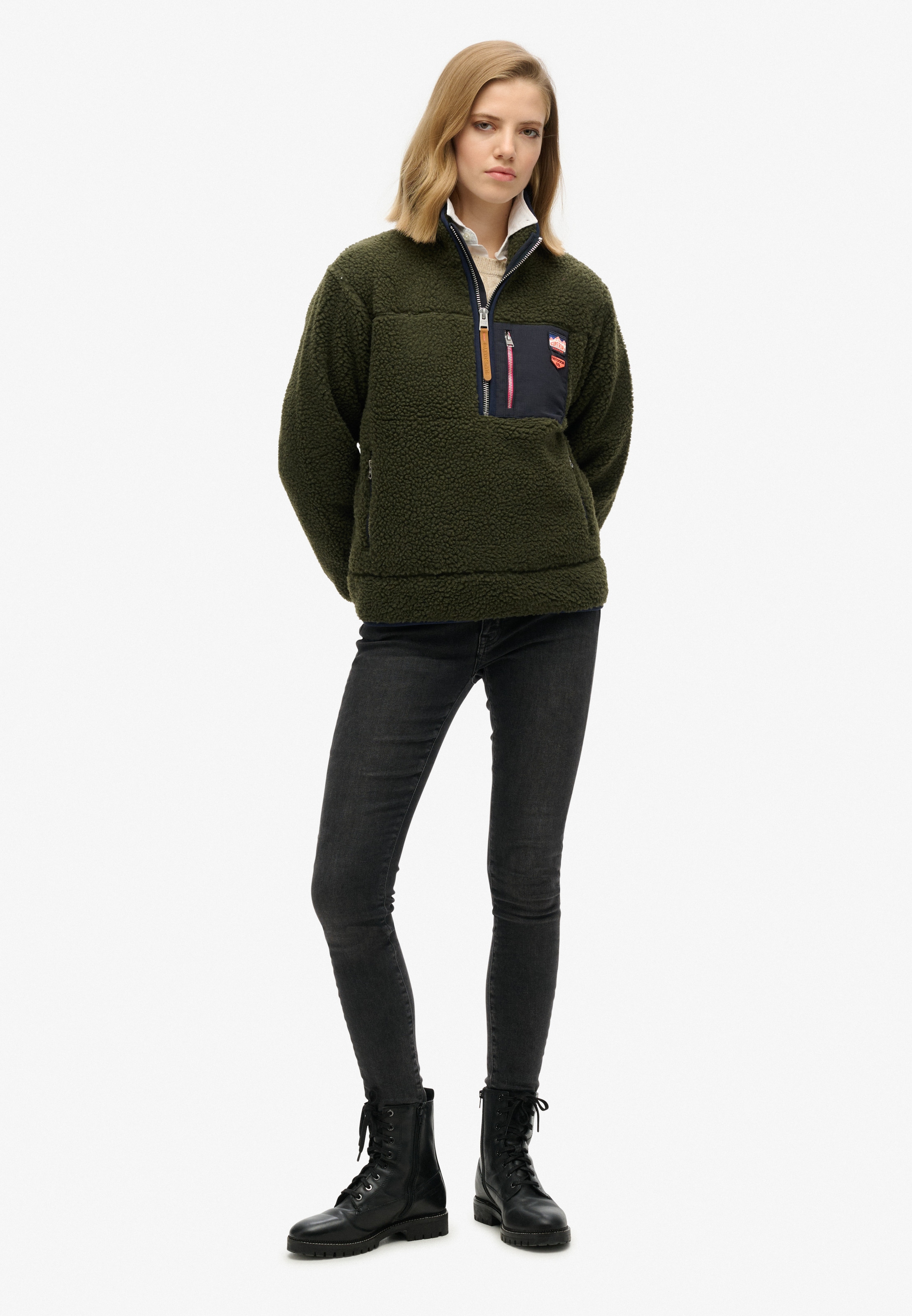 Superdry Fleecepullover »VINTAGE RETRO HALF ZIP FLEECE«