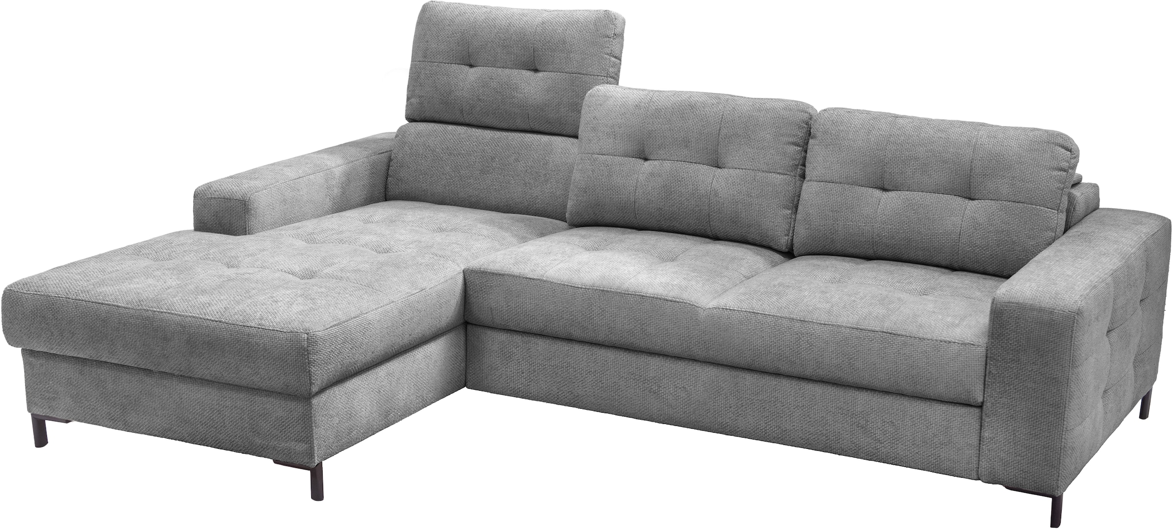 exxpo - sofa fashion Ecksofa »Bonito, mit Rücken- und Sitztiefenverstellung, inkl. Bett & Bettkasten« Sitztiefenverstellung,Höhenverstellung