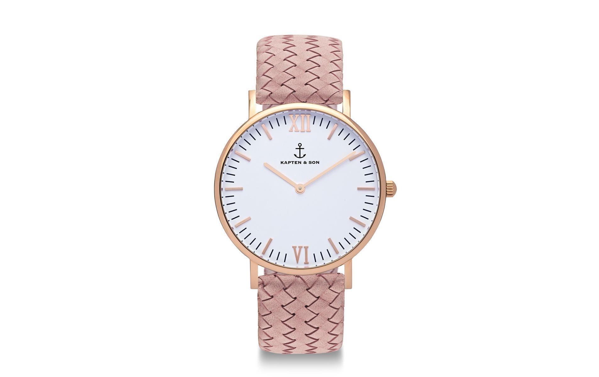 Image of Kapten & Son Mechanische Uhr »Campus Rose Woven Leather« bei Ackermann Versand Schweiz