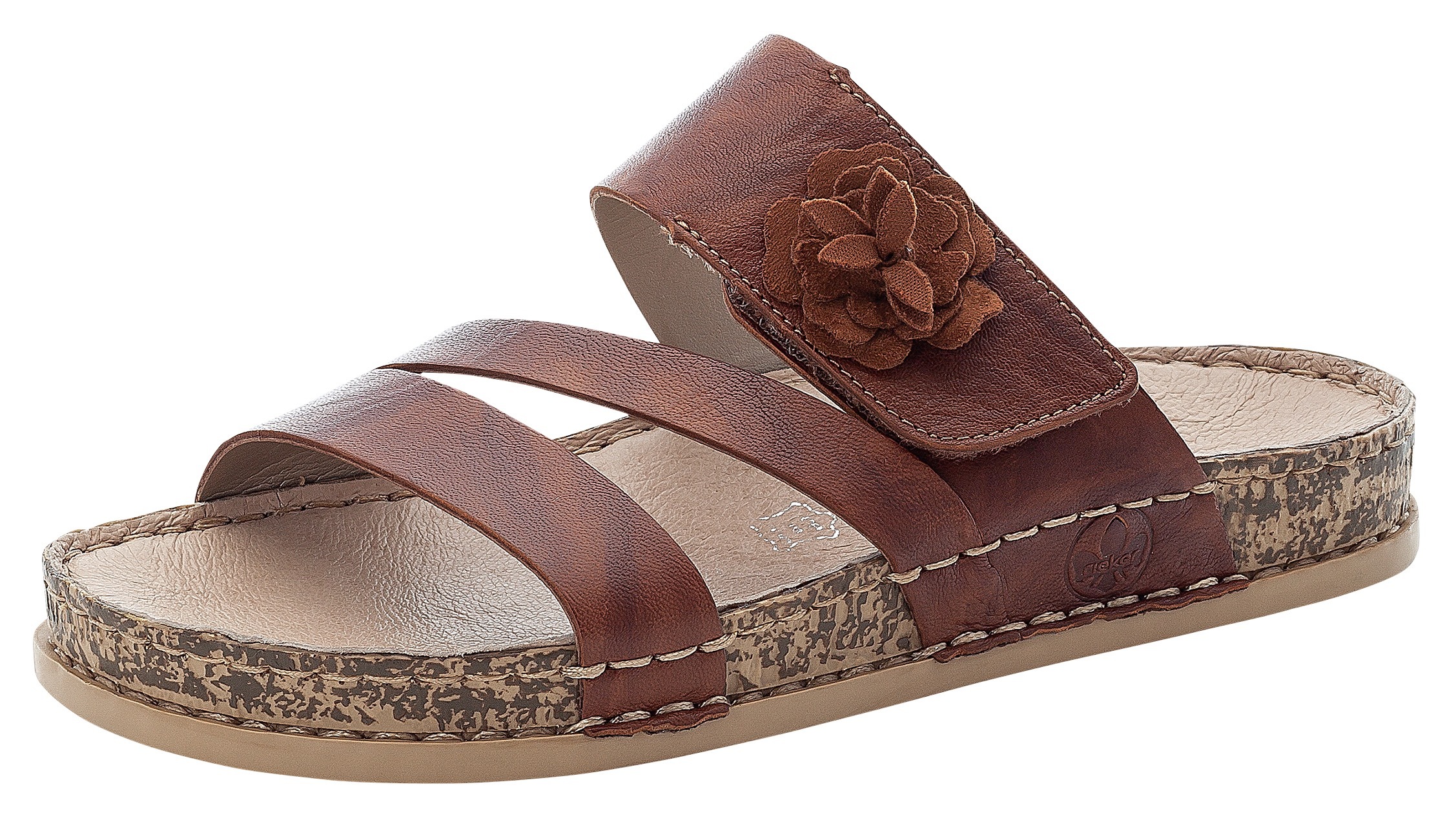 Image of Rieker Pantolette, mit aufgesetzter Blüte am Riemchen bei Ackermann Versand Schweiz