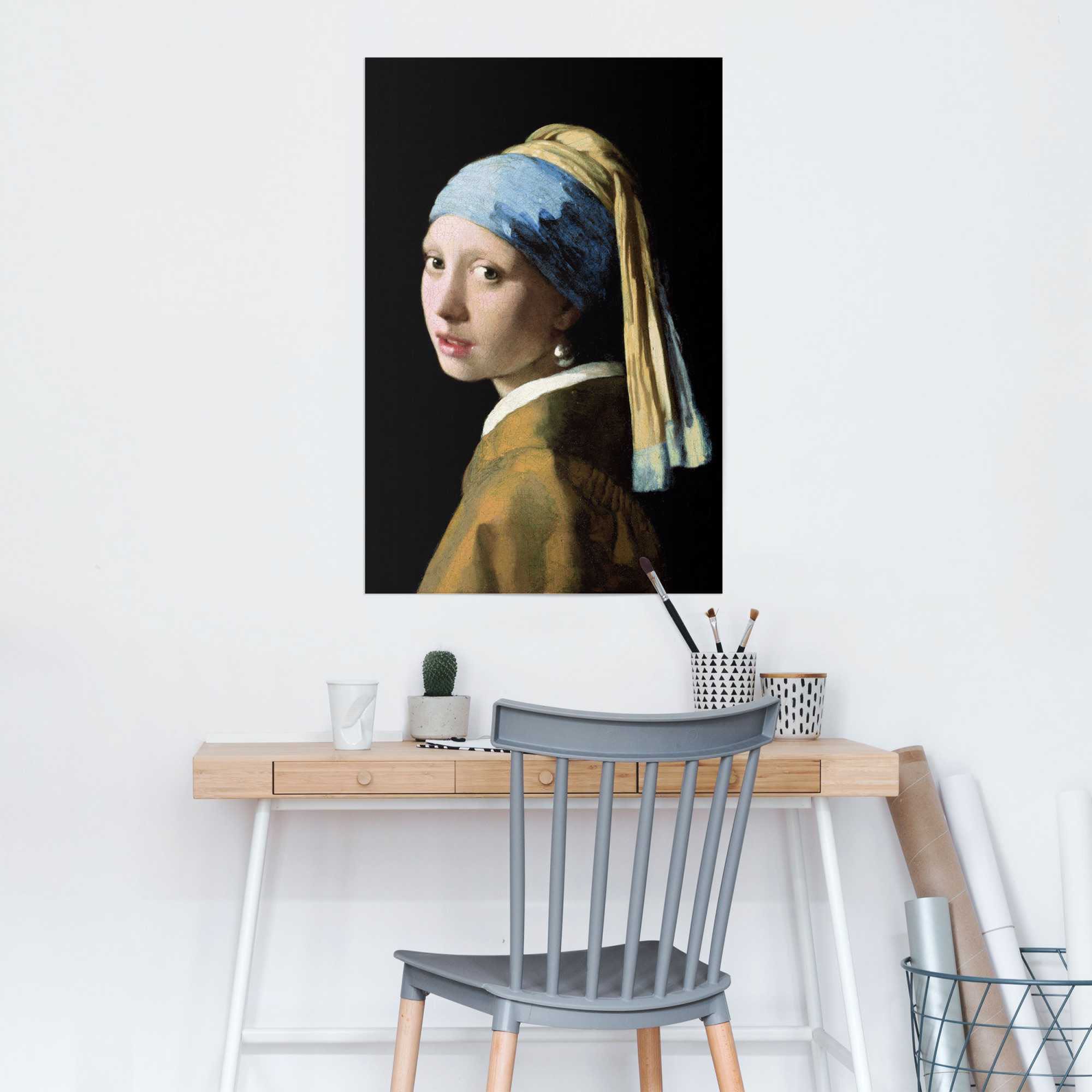 dem Jan versandkostenfrei Poster Reinders! (1 Vermeer«, St.) ♕ Das Mädchen auf Perlenohrgehänge Menschen, mit »Poster