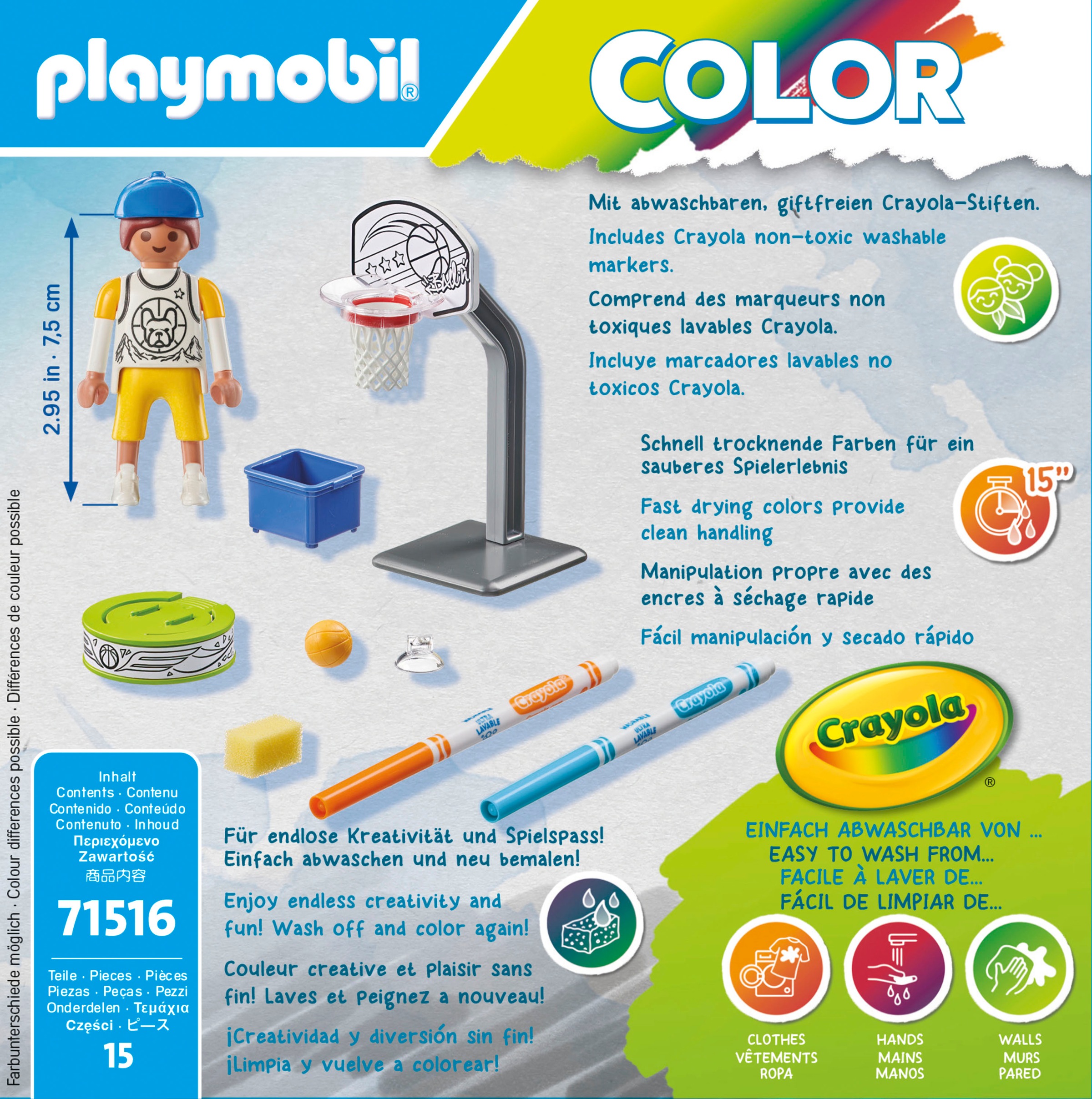 Playmobil® Jeu de construction »Skater mit Basketball (71516), Color« Made in Europe