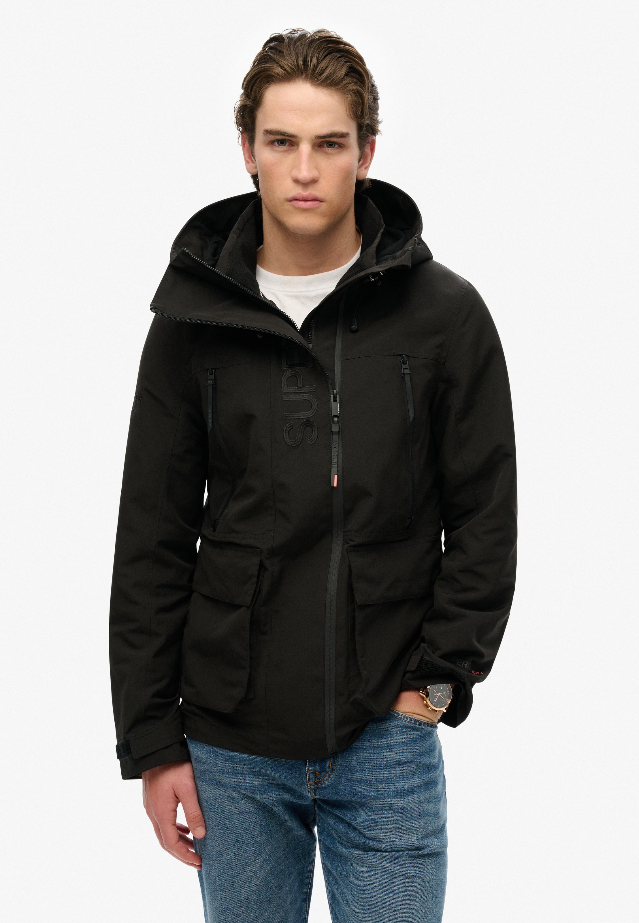 Superdry Outdoorjacke »HOOD ULTIMATE EMB WINDBREAKER«, ohne Kapuze