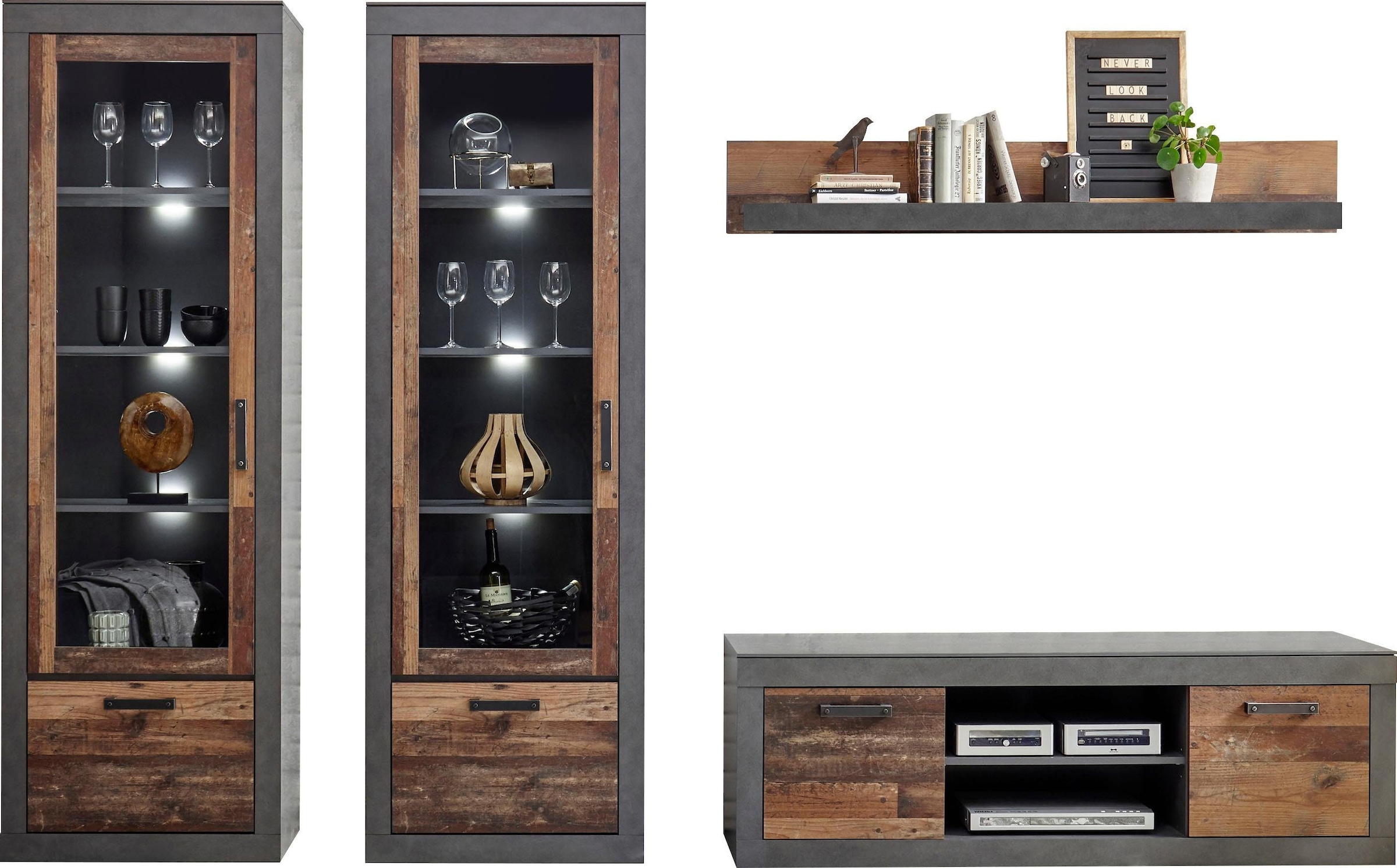 Home affaire Wohnwand »BROOKLYN« 4 Stk. tlg.