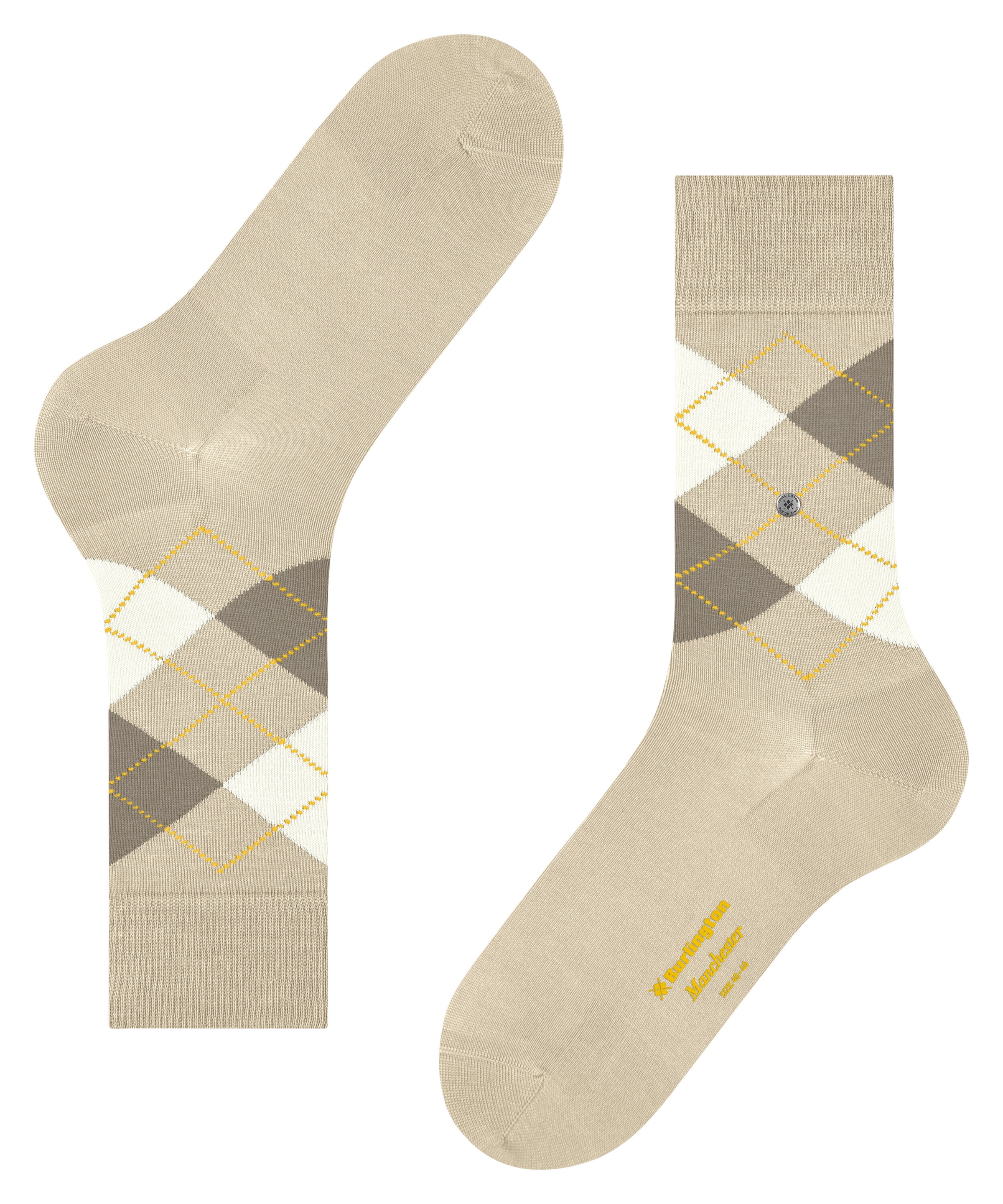 Burlington Chaussettes »Manchester« taille unique 40-46, motif argyle, clip Burlington