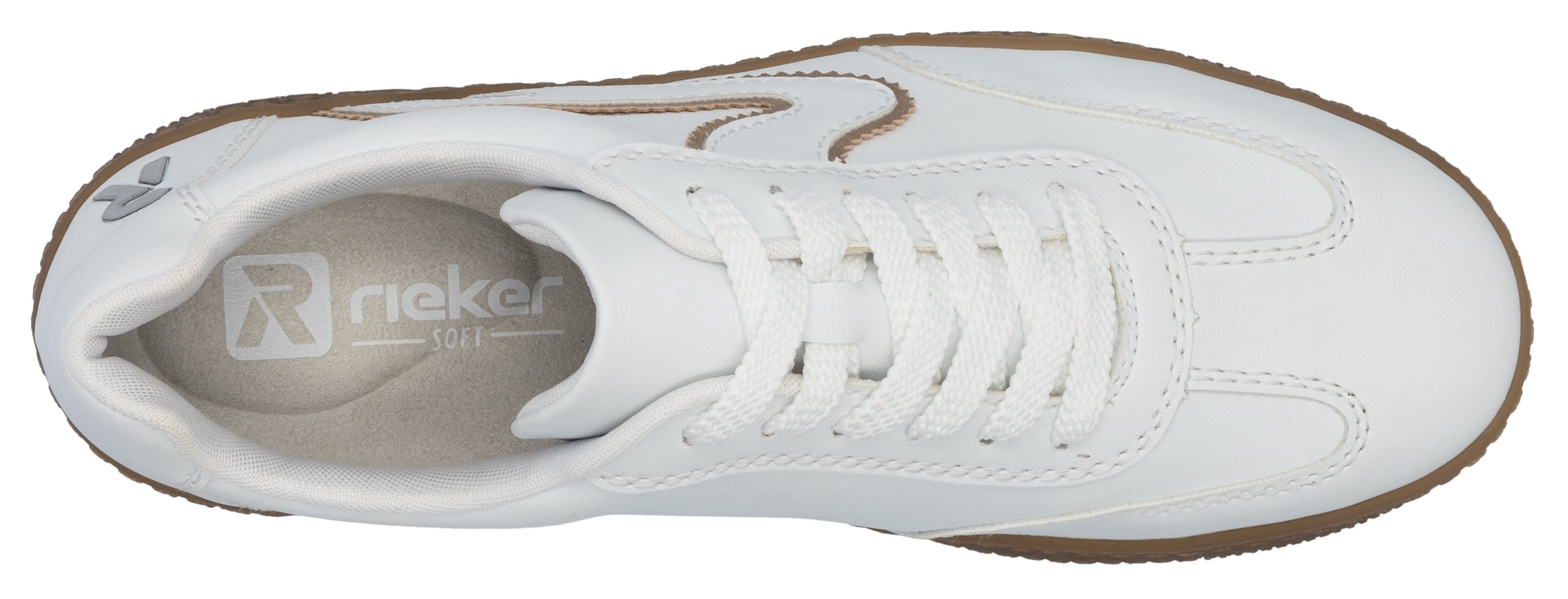 RIEKER Sport Baskets à plateforme  , Freizeitschuh, Halbschuh, Schnürschuh in veganer Verarbeitung