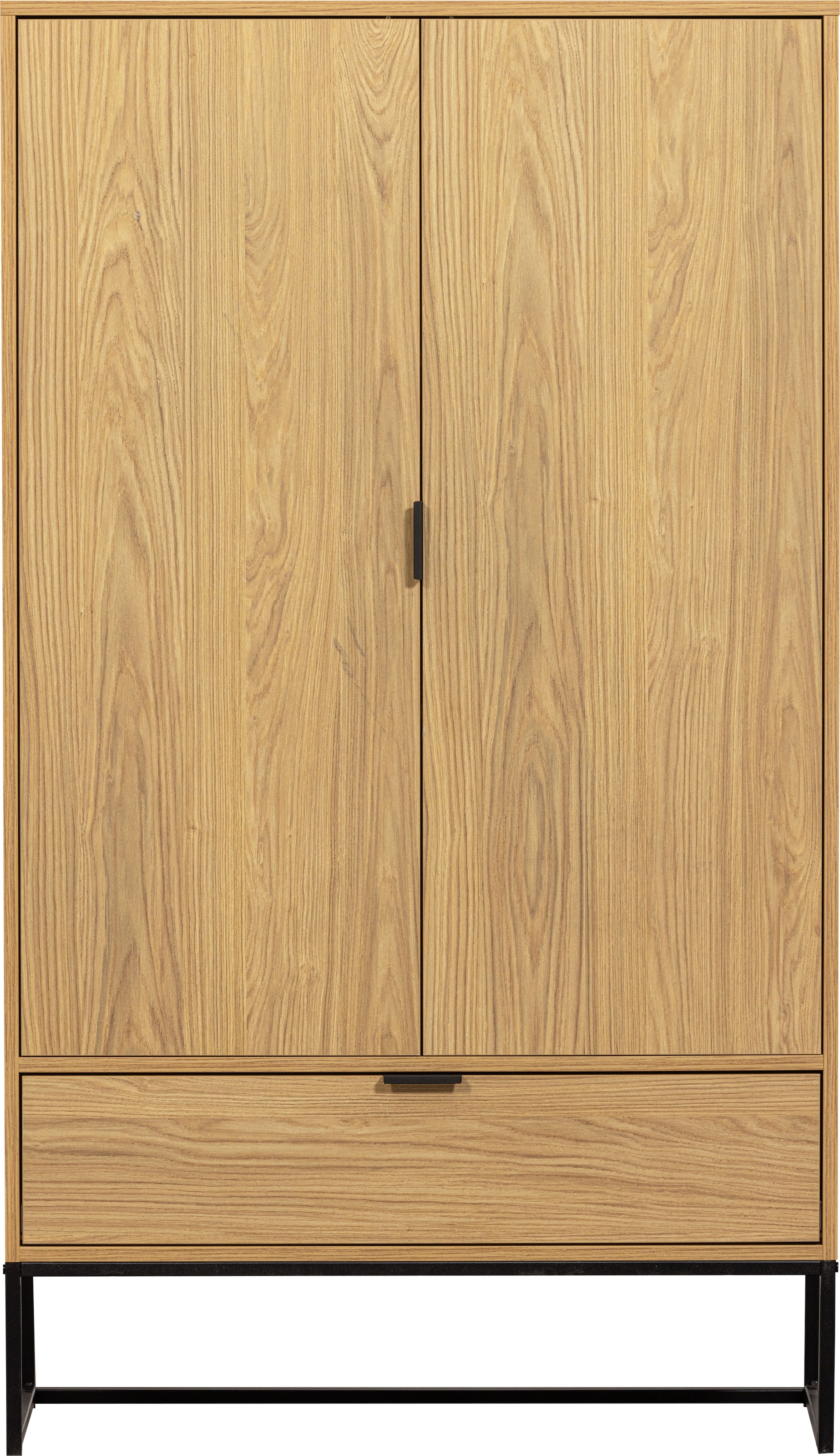 WOOOD Commode haute »Silas« 2 cuis tlg. Mélamine chêne, grain visible, capacité de charge du plancher 15 kg