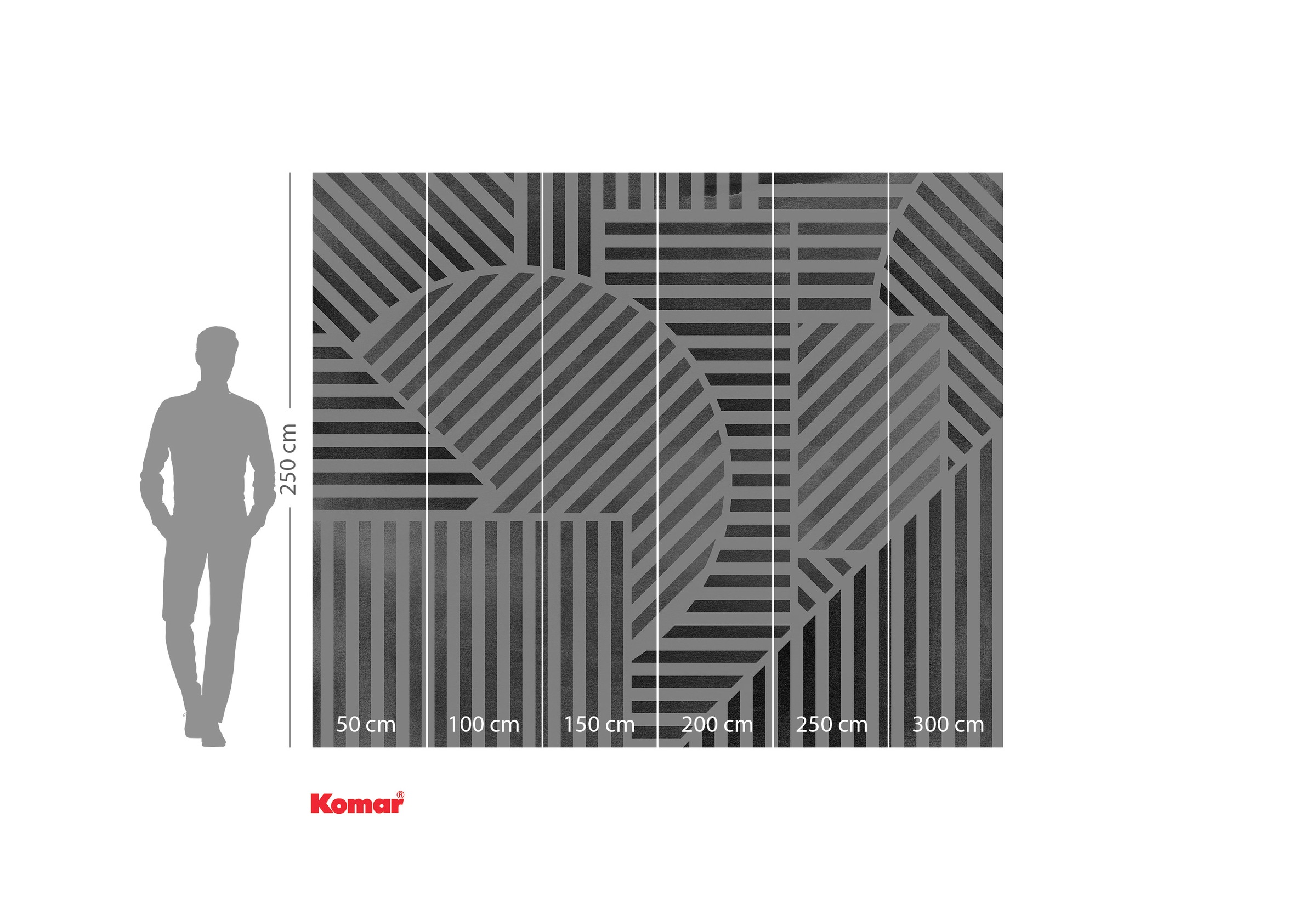 Komar Fototapete »Komar Vlies Fototapete - Jeux de Lignes - Grösse 300 x 250 cm«, bedruckt