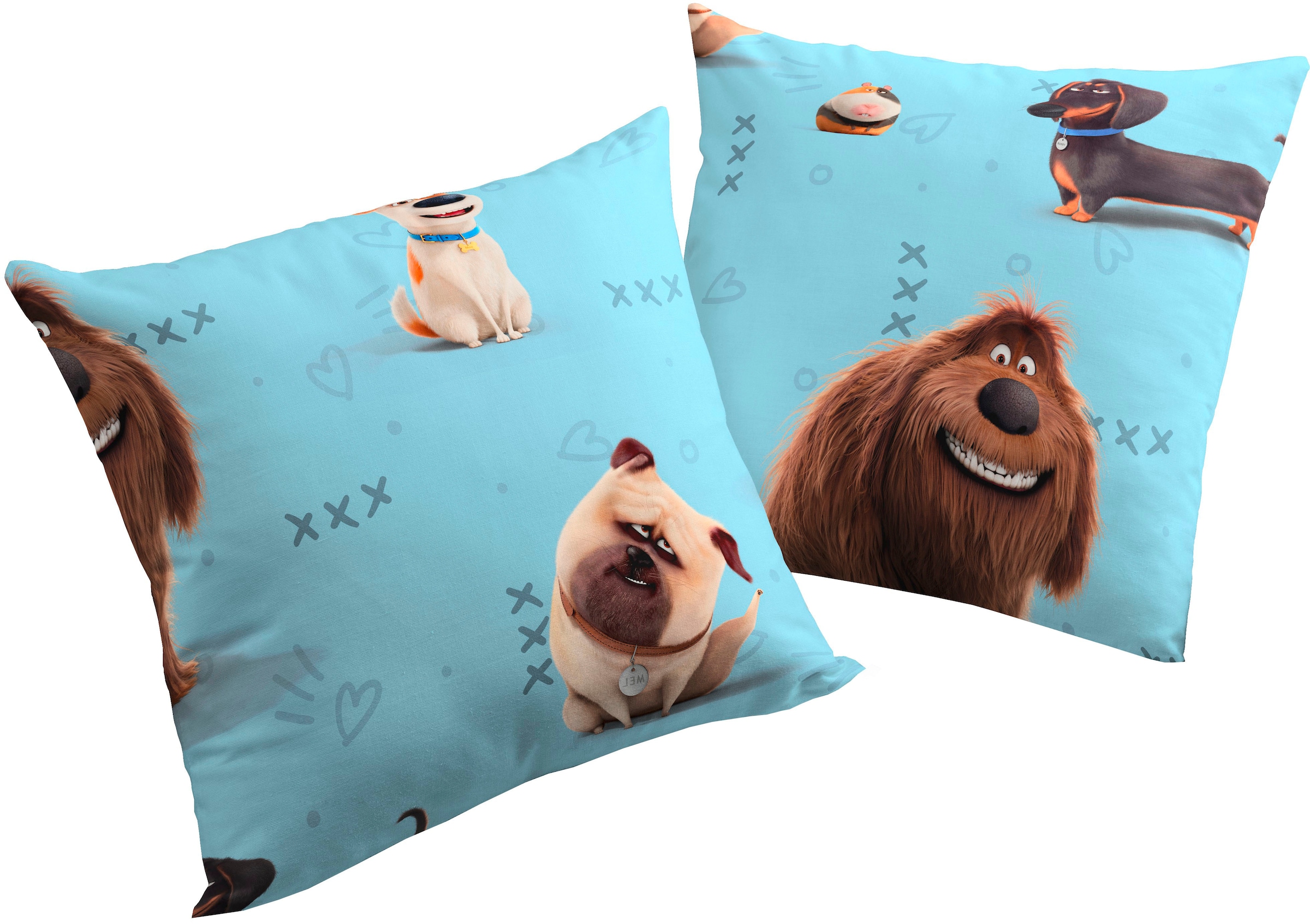 Image of Wirth Dekokissen "Pets" Universal Pictures, Kissenhülle ohne Füllung, 2 Stück