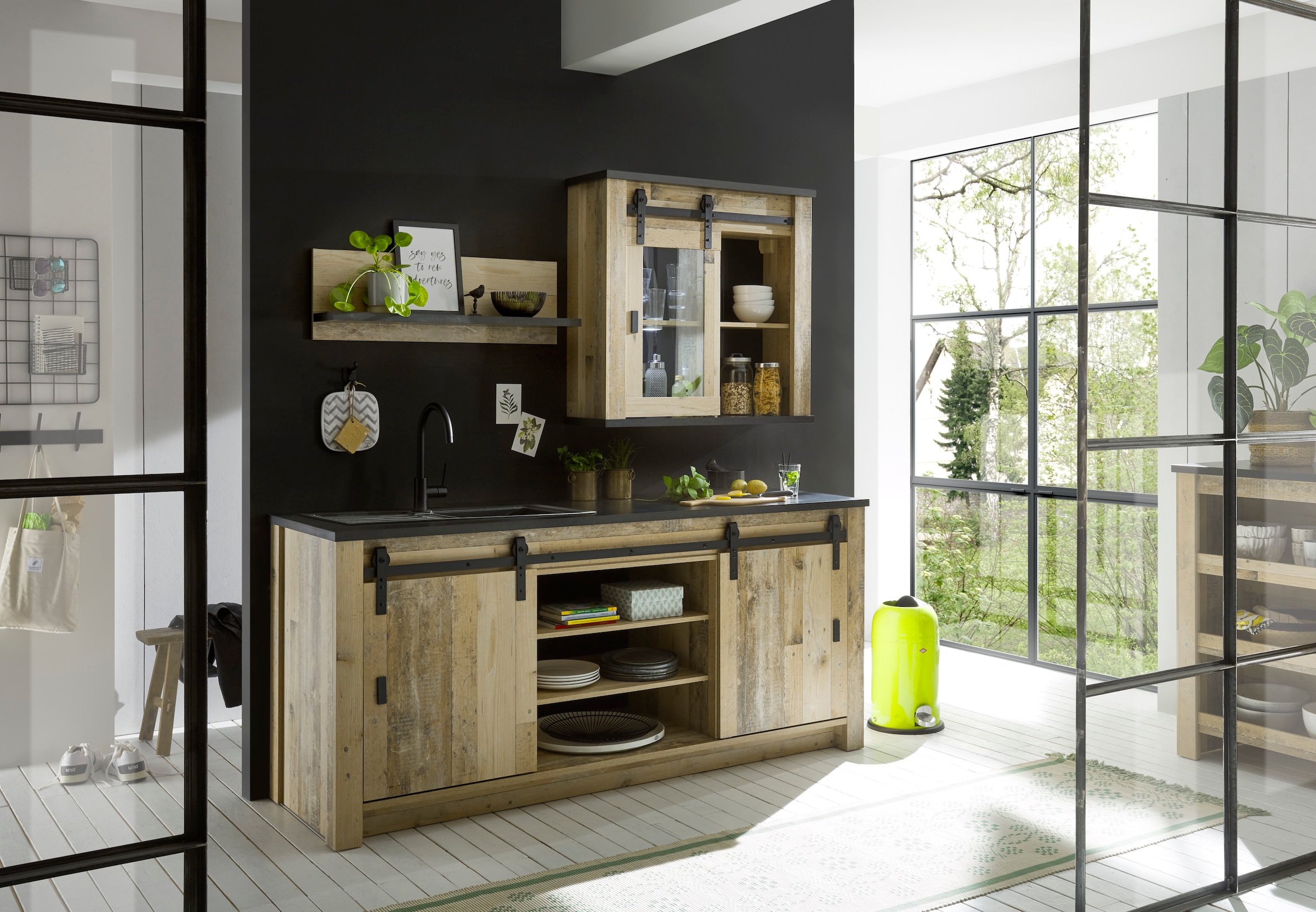 Home affaire Küche »Sherwood« Breite 201 cm, ohne E-Geräte