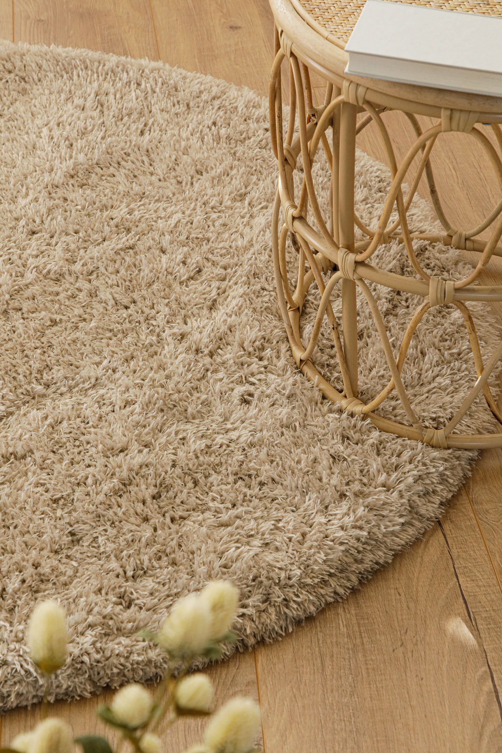 Esprit Tapis à poils longs »YOGI  ESP-096« Rond 50 mm Höhe flauschiger weicher Flor, 100% recyceltem PET, Wohnzimmer