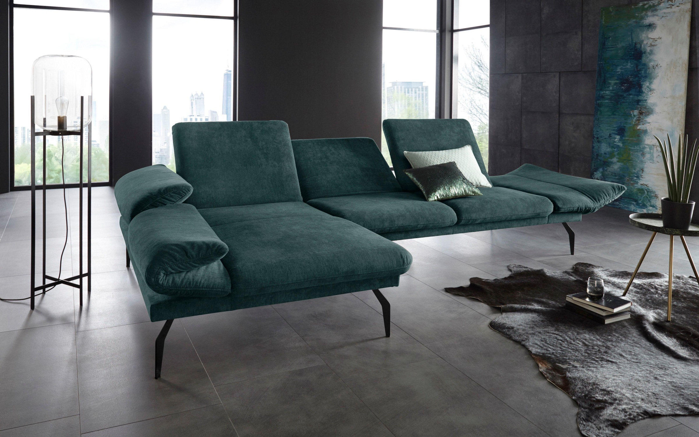 Image of Places of Style Ecksofa »Salerno«, mit Armlehnen- und Rückenfunktion in 4 Bezugsqualitäten bei Ackermann Versand Schweiz