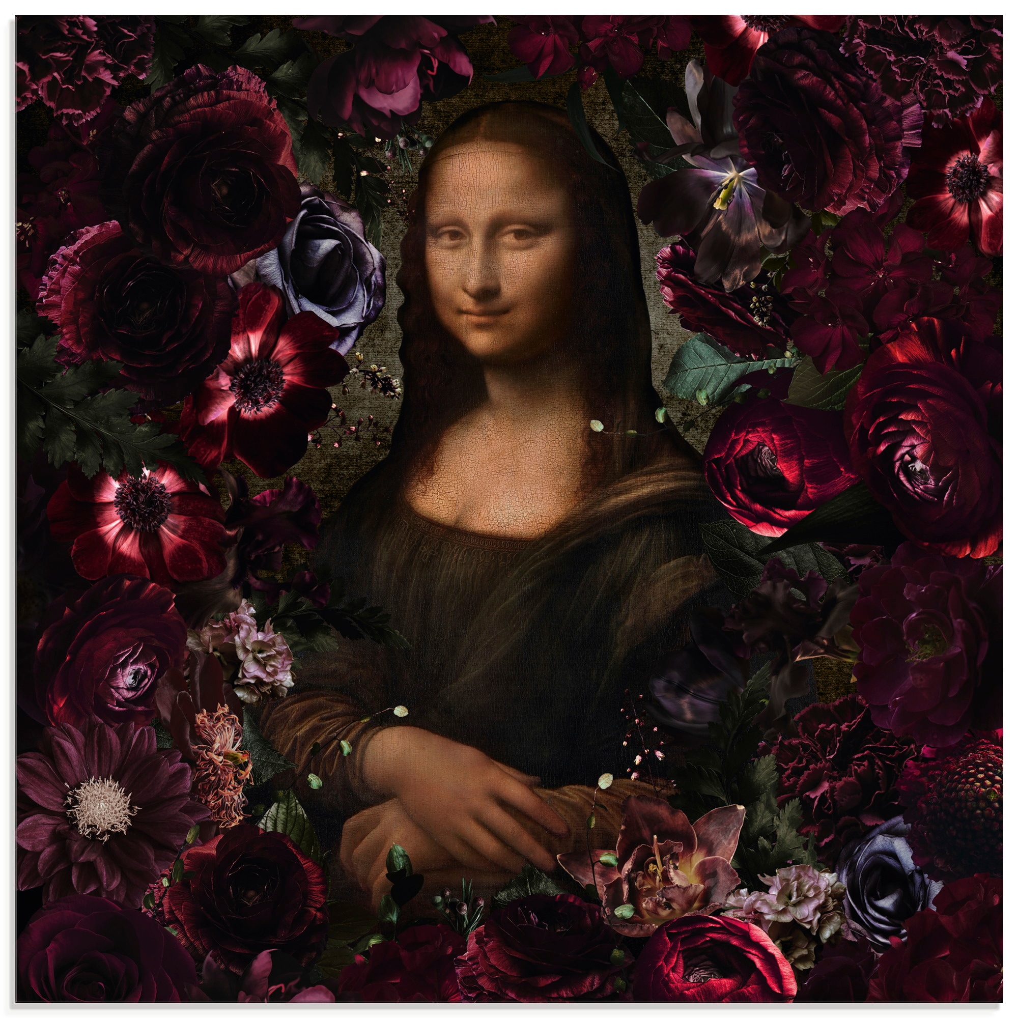 Image of Artland Glasbild "Mona Lisa - Da Vinci Adaption" Portrait 1 Stk. tlg. in verschiedenen Grössen