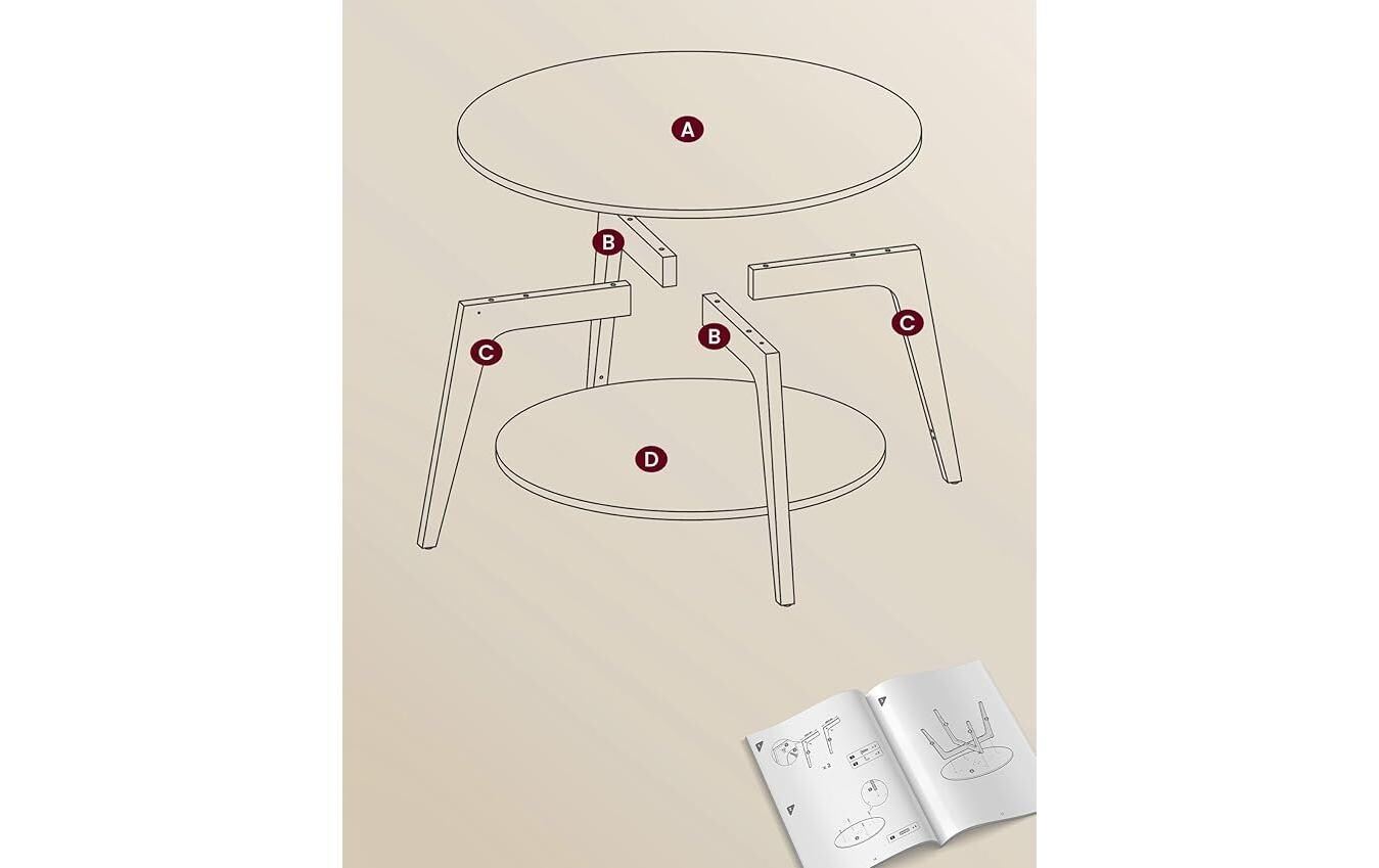 VASAGLE Table basse »VASAGLE 80 x 45 cm« 1 cuis tlg.