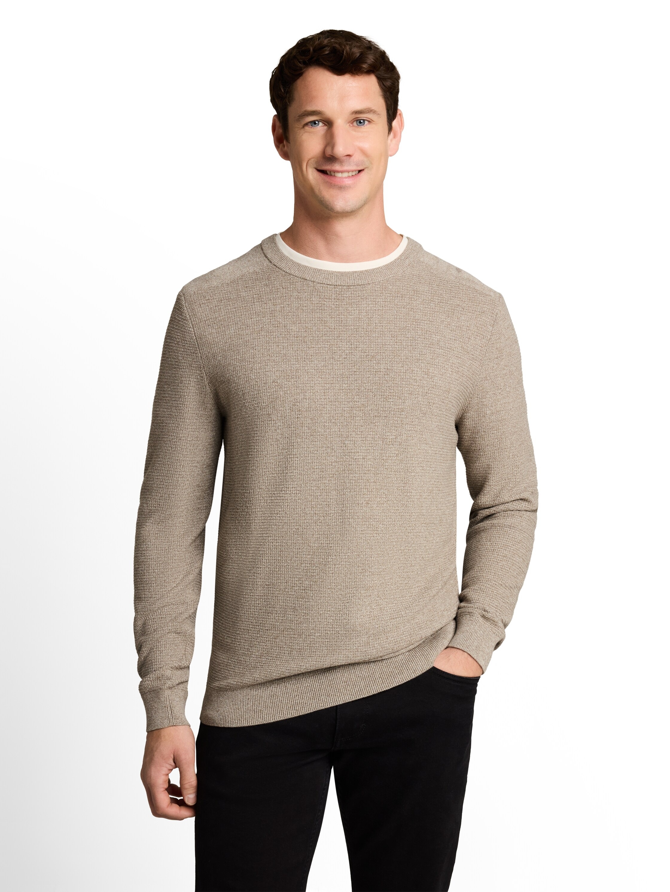 Image of TOM TAILOR Strickpullover aus weicher Baumwolle - Rundhals