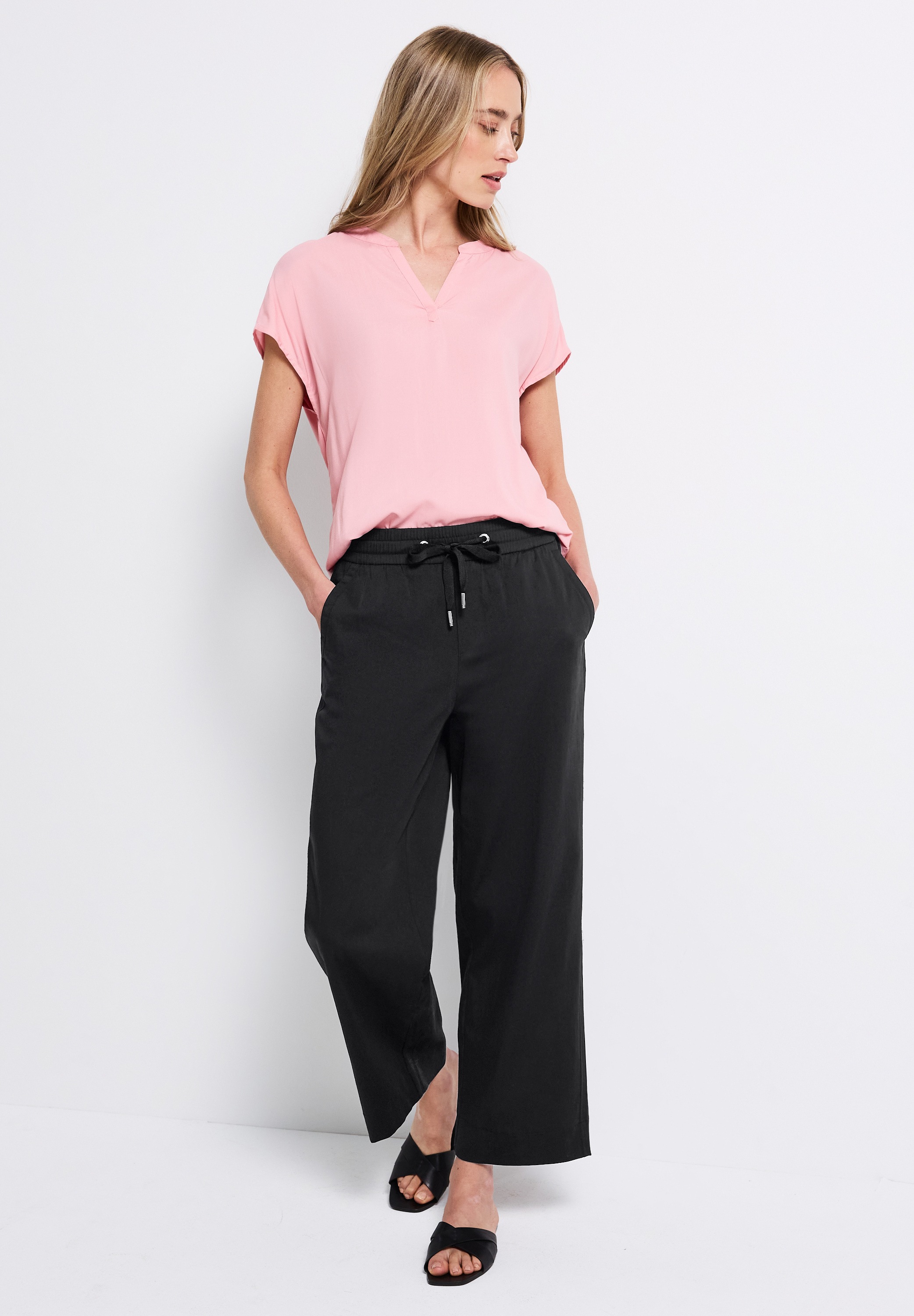 STREET ONE Stoffhose, Sommerhose mit elastischem Bund