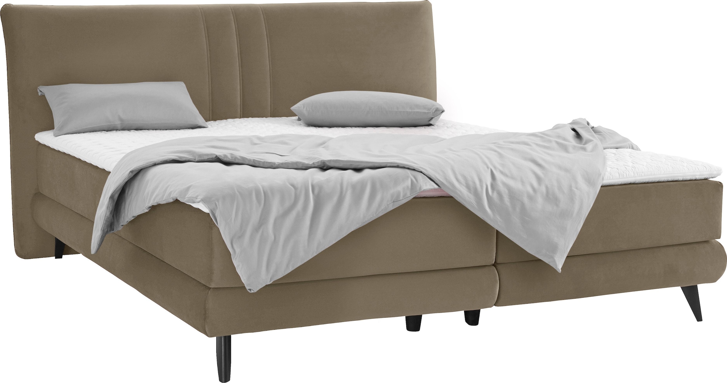 Places of Style Boxspringbett »Skien«, incl. Kaltschaumtopper, 2 Härtegrade, 3 Ausführungen