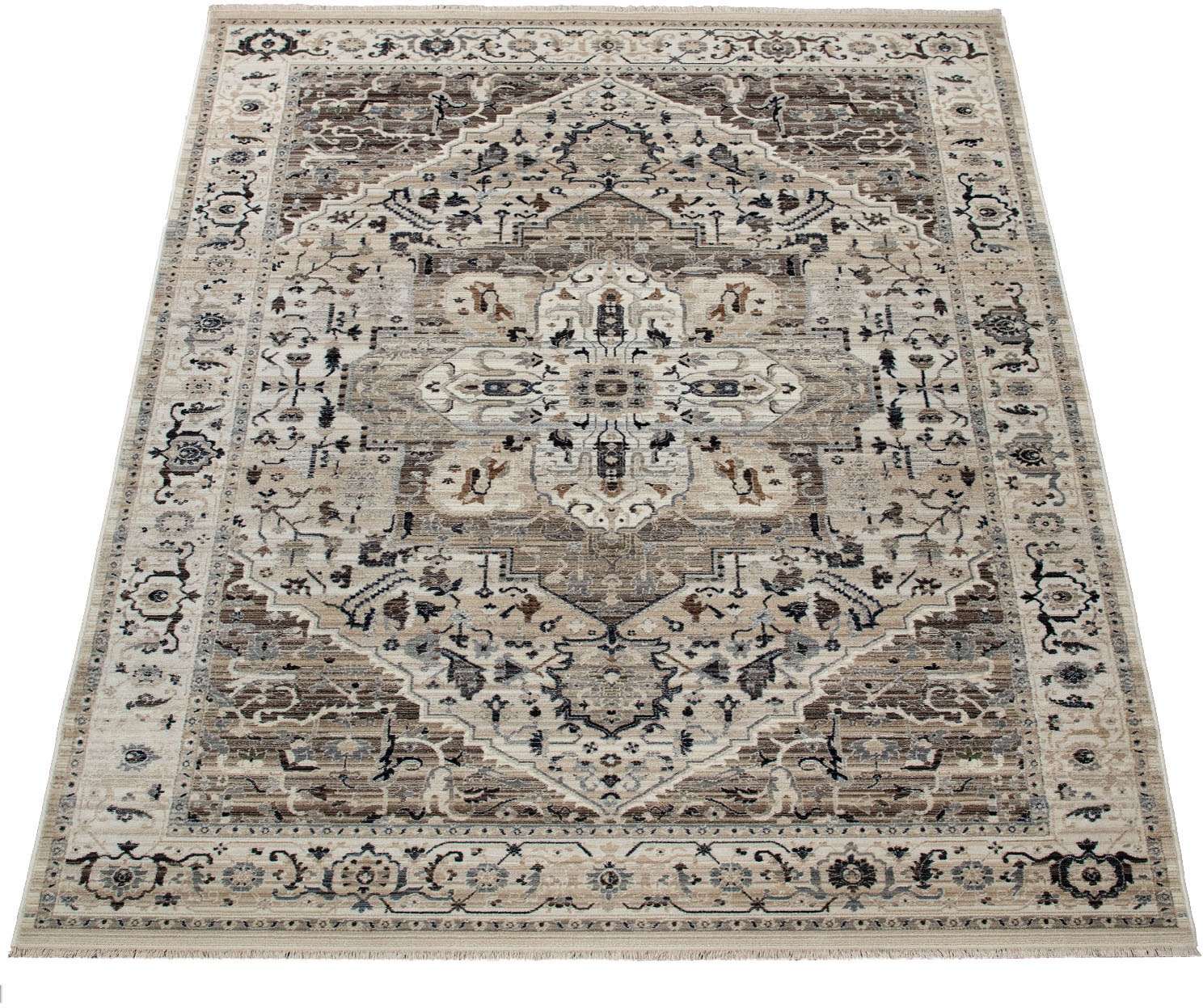 Image of Paco Home Teppich »Sena 460«, rechteckig, 7 mm Höhe, Kurzflor, Orient-Optik, mit Fransen, ideal im Wohnzimmer & Schlafzimmer bei Ackermann Versand Schweiz