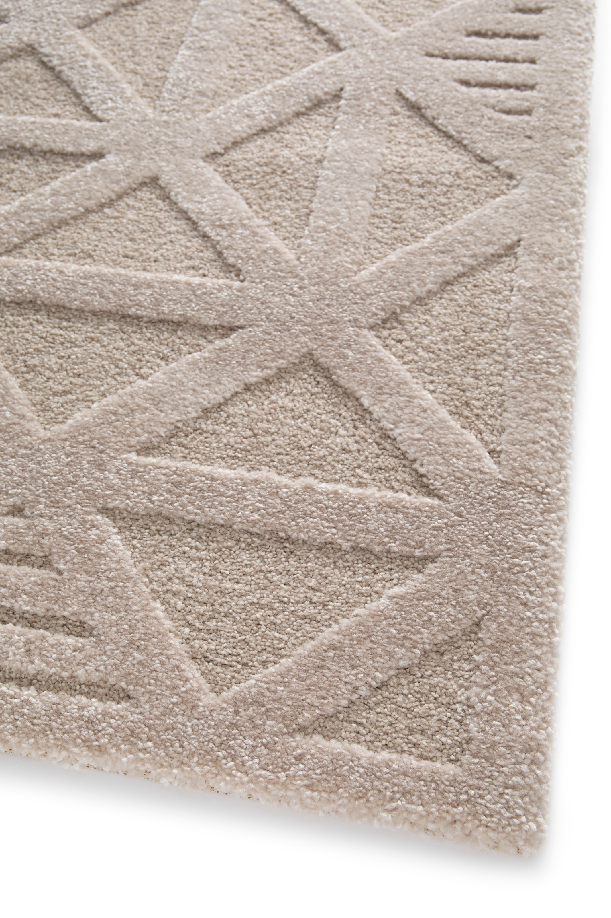 Primaflor-Ideen in Textil Teppich »COSMO Geo, Made in Belgium« rechteckig 14 mm Höhe modernes Design, Hoch-Tief Effekt, weicher Flor