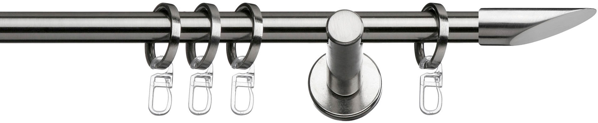 Image of indeko Gardinenstange "Marbella" Ø 12 mm 1 läufig-läufig Wunschmasslänge Komplett-Set inkl. Ringen und Montagematerial