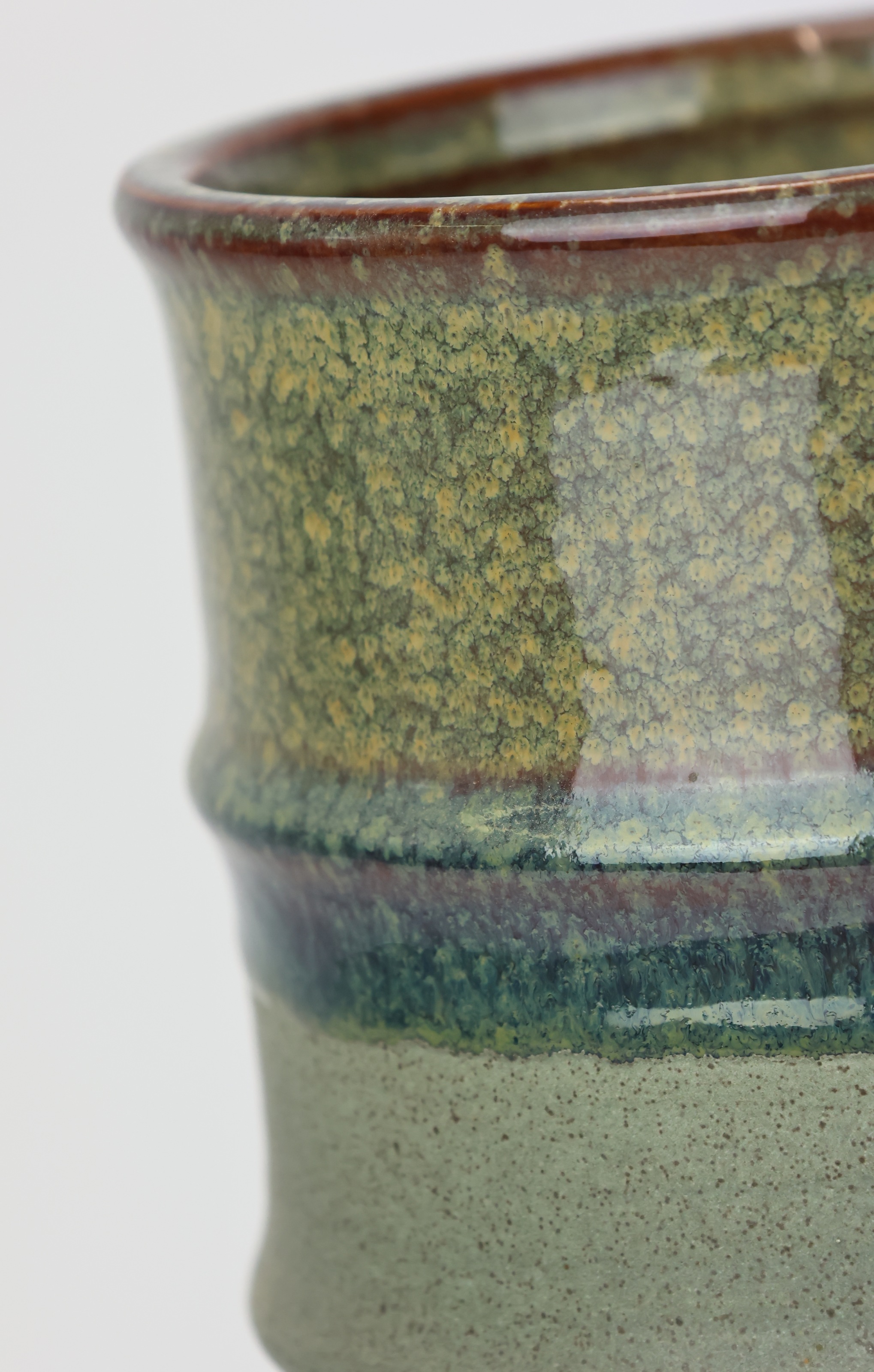 I.GE.A. Dekovase »Blumenvase aus Keramik, geriffelt, Zylinderform, matt glänzend«, (1 St.), Keramikvase, Dekoration, Vase für Blumen, Zweige und Kunstblumen