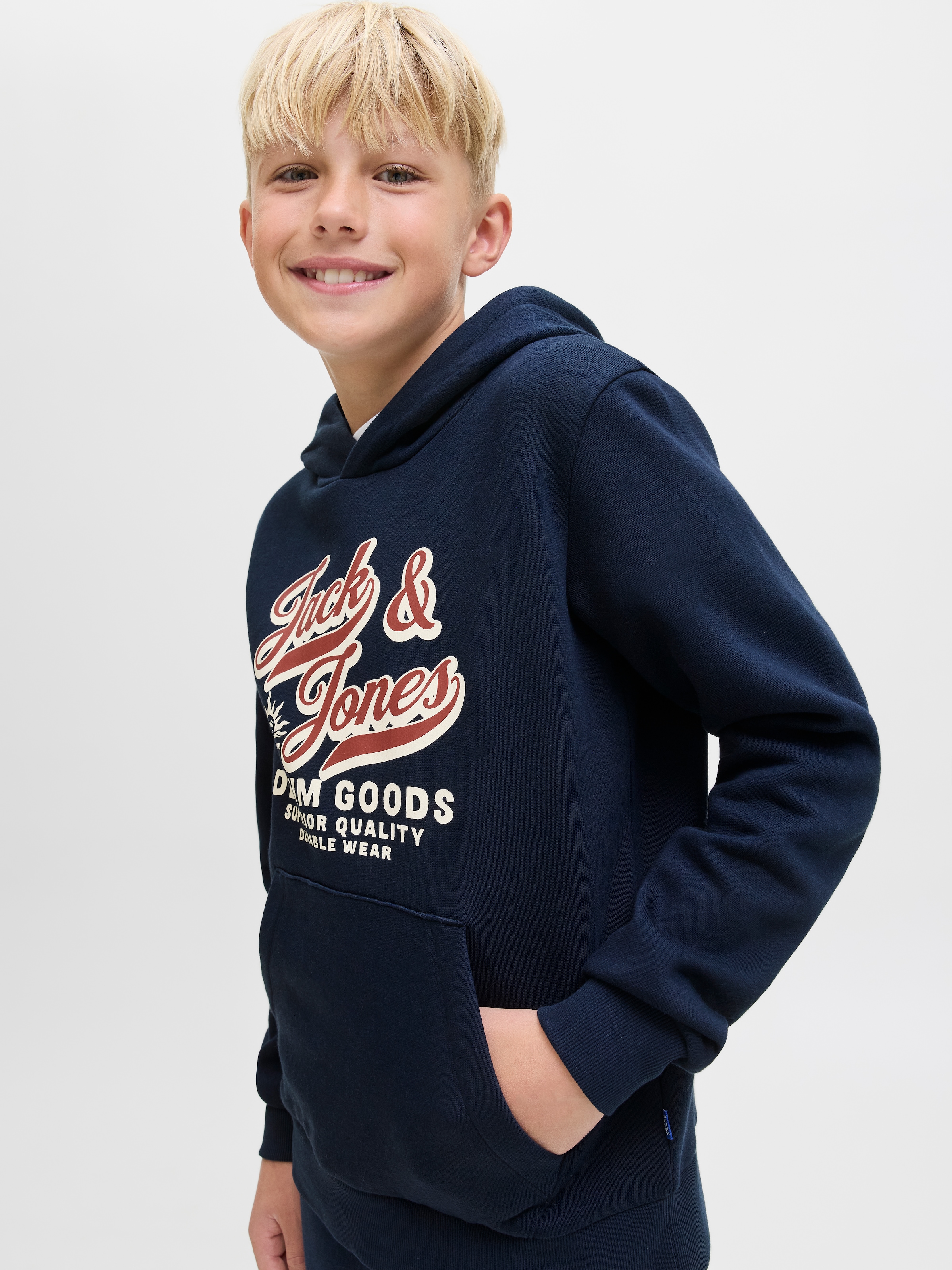 Jack & Jones Junior Sweat à capuche »JJELOGO SWEAT HOOD 2 COL AW25 NOOS JNR«