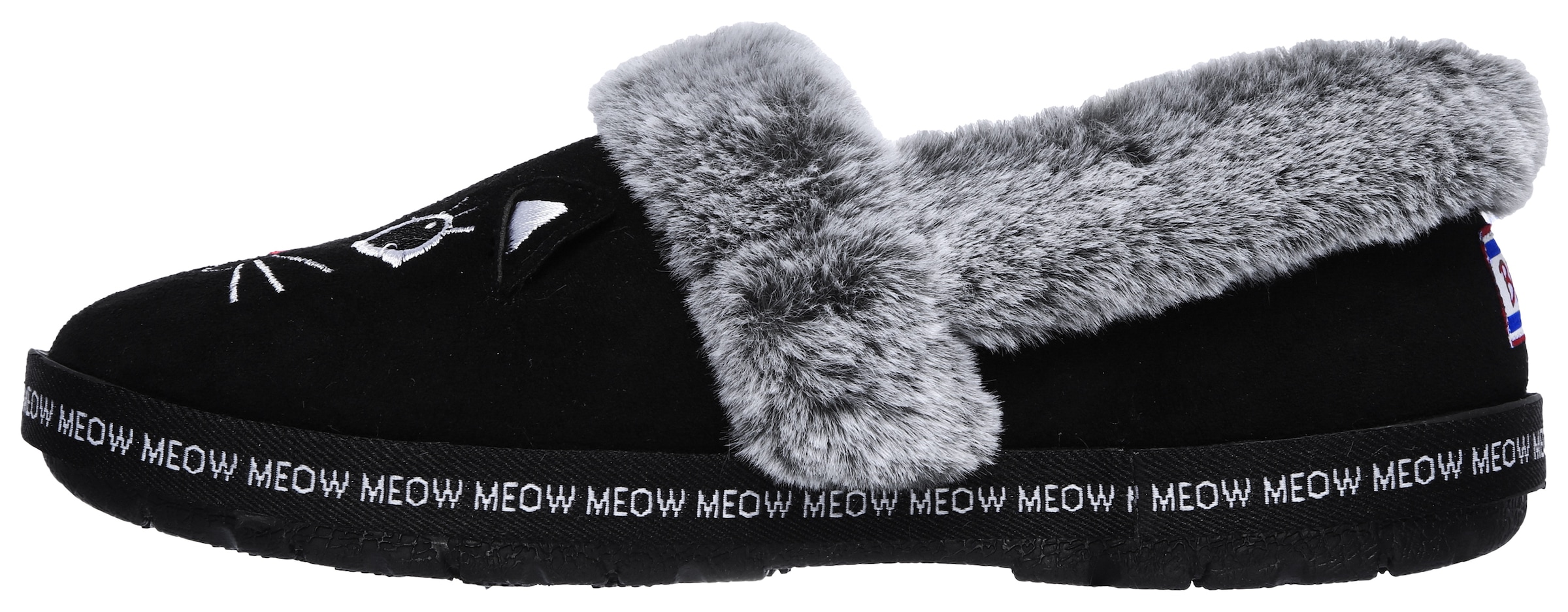 Skechers Pantoffel »TOO COZY MEOW PAJAMAS«, mit gesticktem Katzengesicht