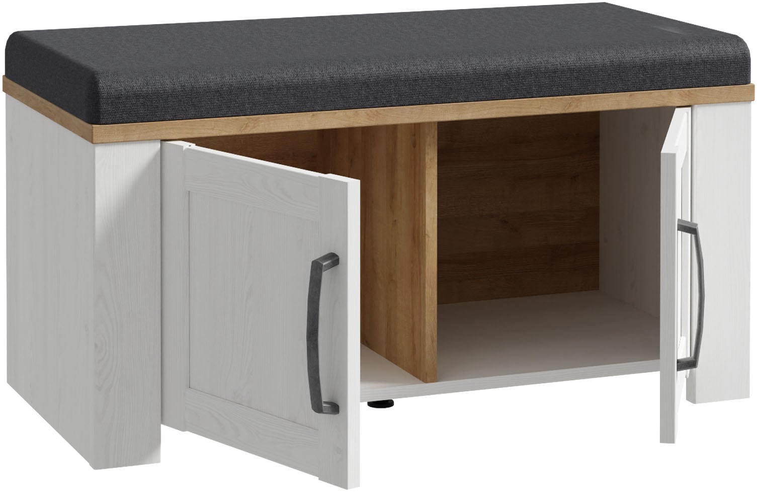 FORTE Polsterbank »Bohol, Garderobenbank mit Sitzpolster, Stauraum« B/H/T 86,5/45/42cm