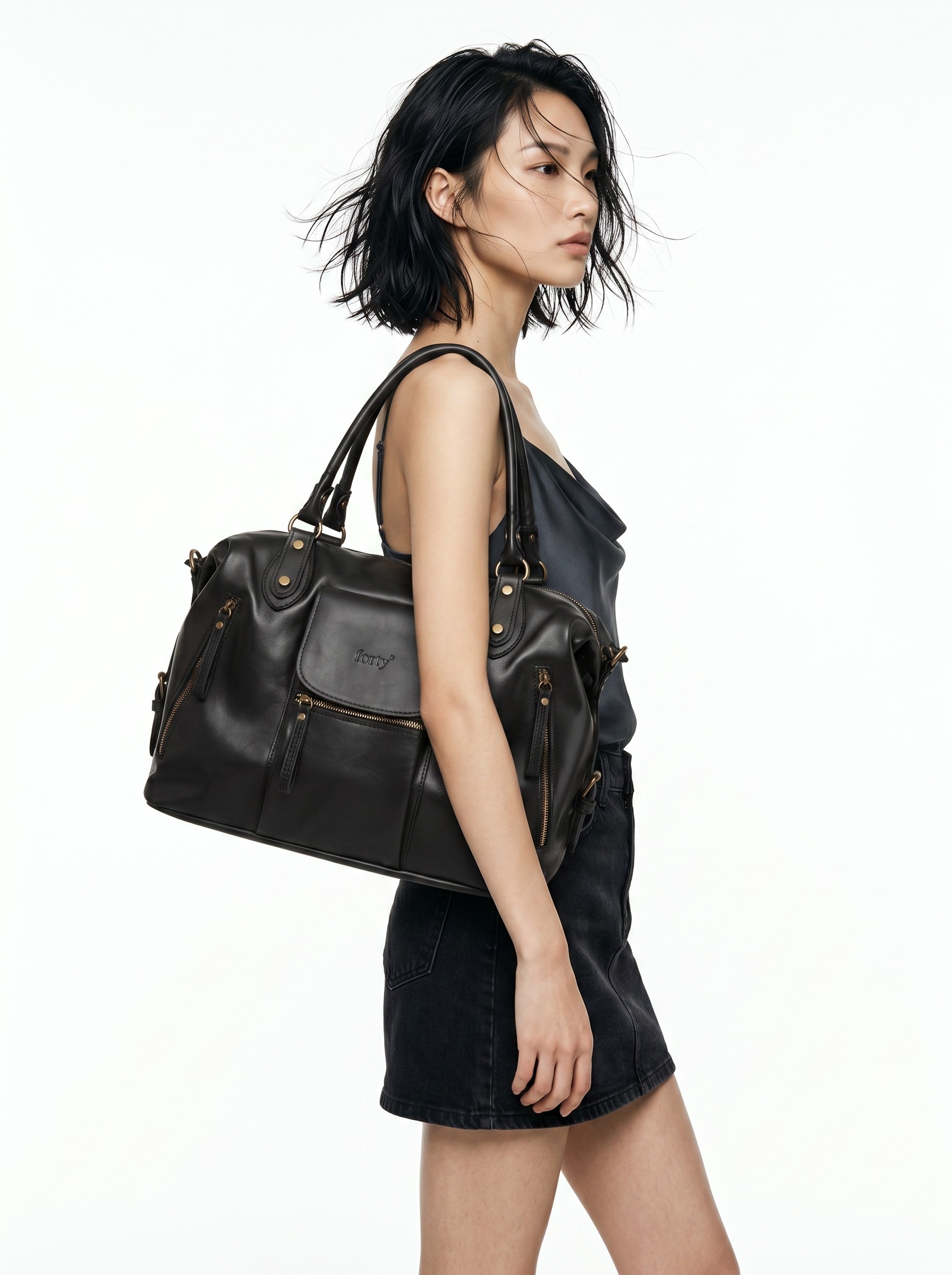 forty° Shopper echt Leder, Made in Italy
