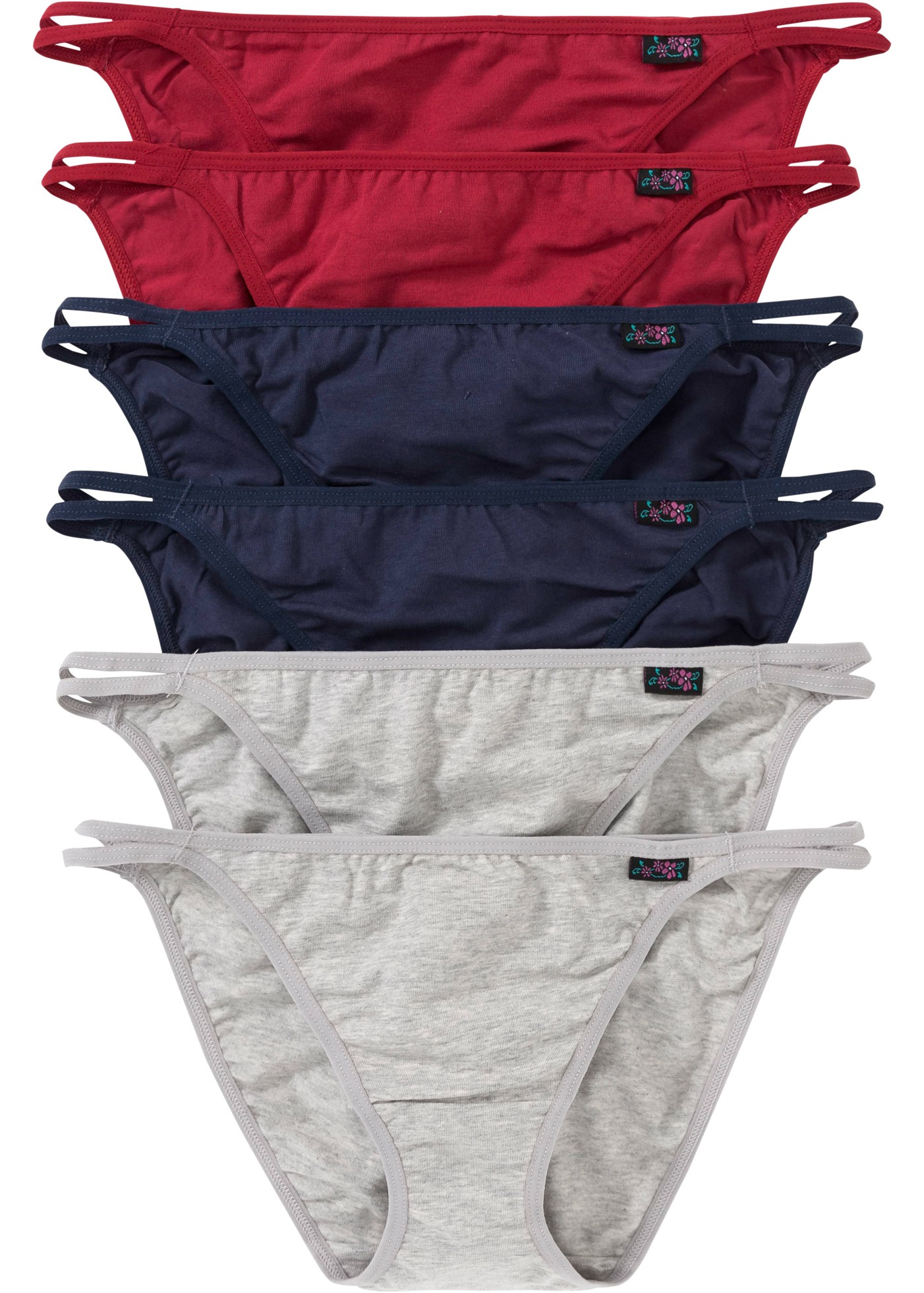 Image of bonprix Tangaslip "Tanga Slip (6er Pack)" Packung, 6 Stk. mit doppelten Seitenbändern, bequeme Passform, im 6er-Pack
