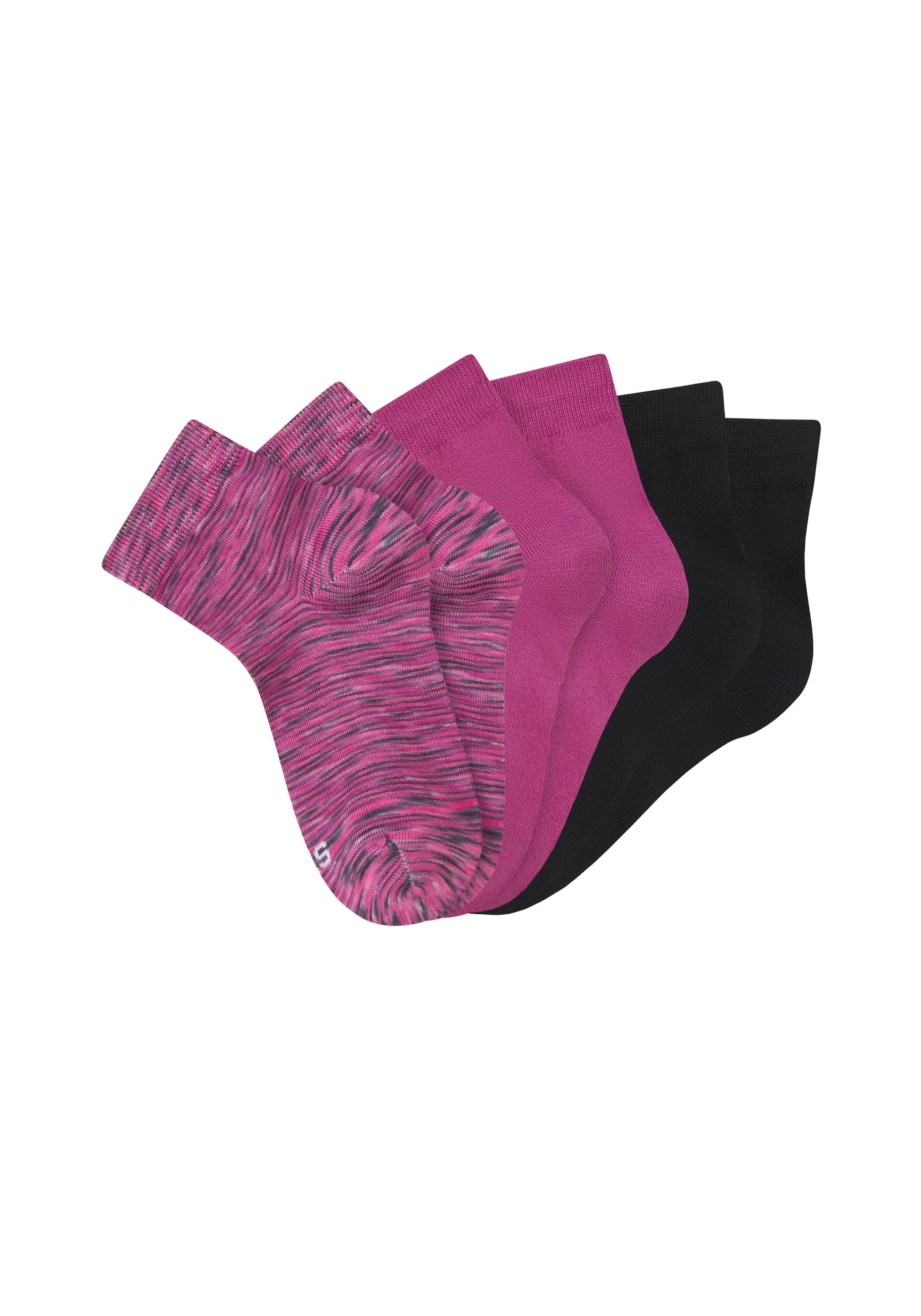 H.I.S Chaussettes courtes Paquet, 6 Couple tlg. unifarben und meliert in einer Packung
