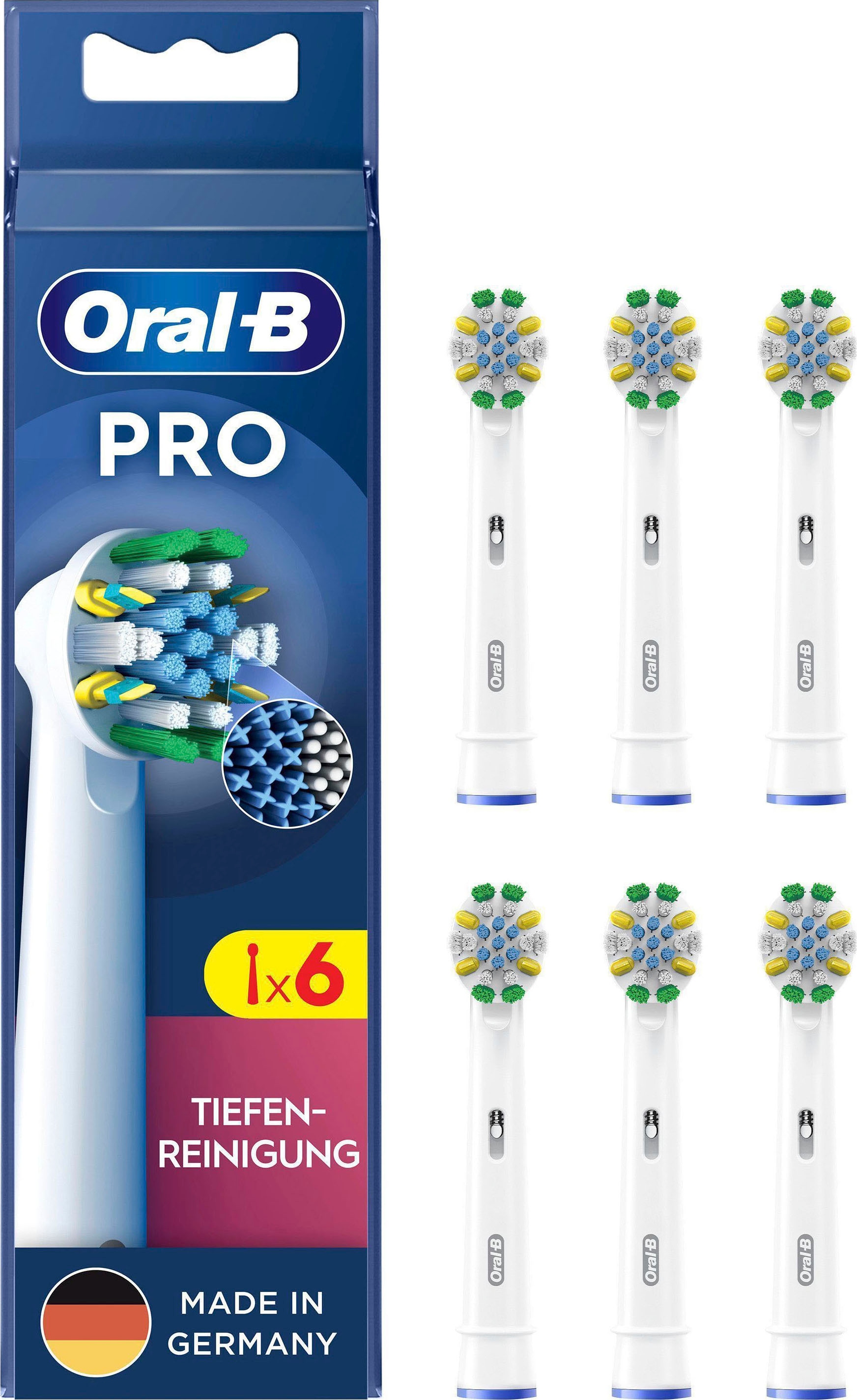 Oral-B Aufsteckbürsten »Pro Tiefenreinigung«, X-förmige Borsten