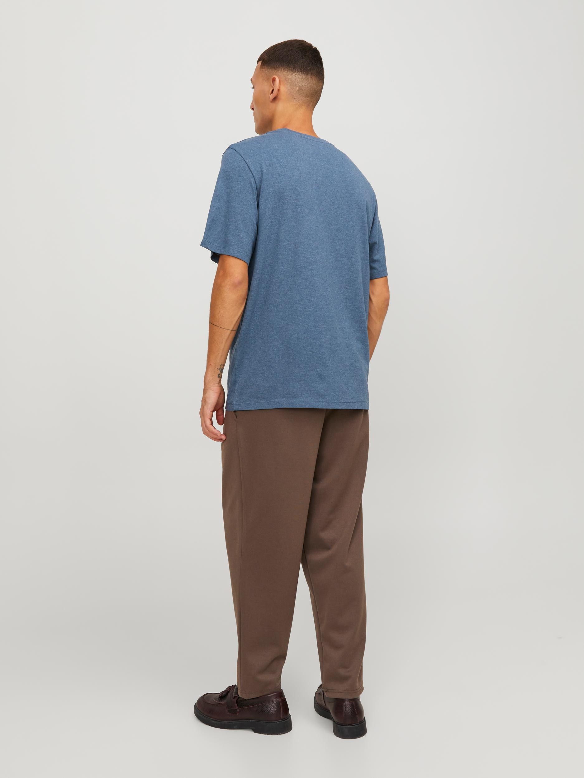 Jack & Jones Rundhalsshirt »JJEPAULOS TEE SS CREW NECK NOOS« Baumwollmischung, regular fit