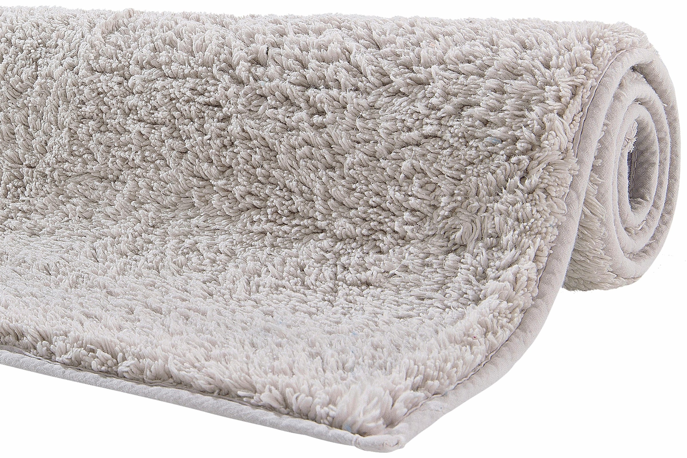 my home Badematte »Maren, Badvorleger, Badezimmer Teppich«, rutschhemmend beschichtet, fussbodenheizungsgeeignet, Bio-Baumwolle, Badteppich, Badematten auch als 3 teiliges Set
