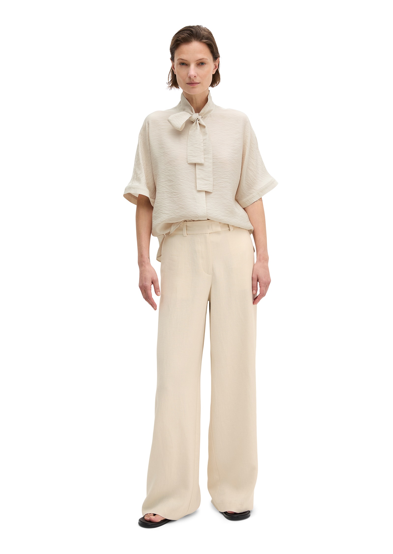 Marc O'Polo Chemisier à pinces Crinkle, regular aus Viskose-Mix