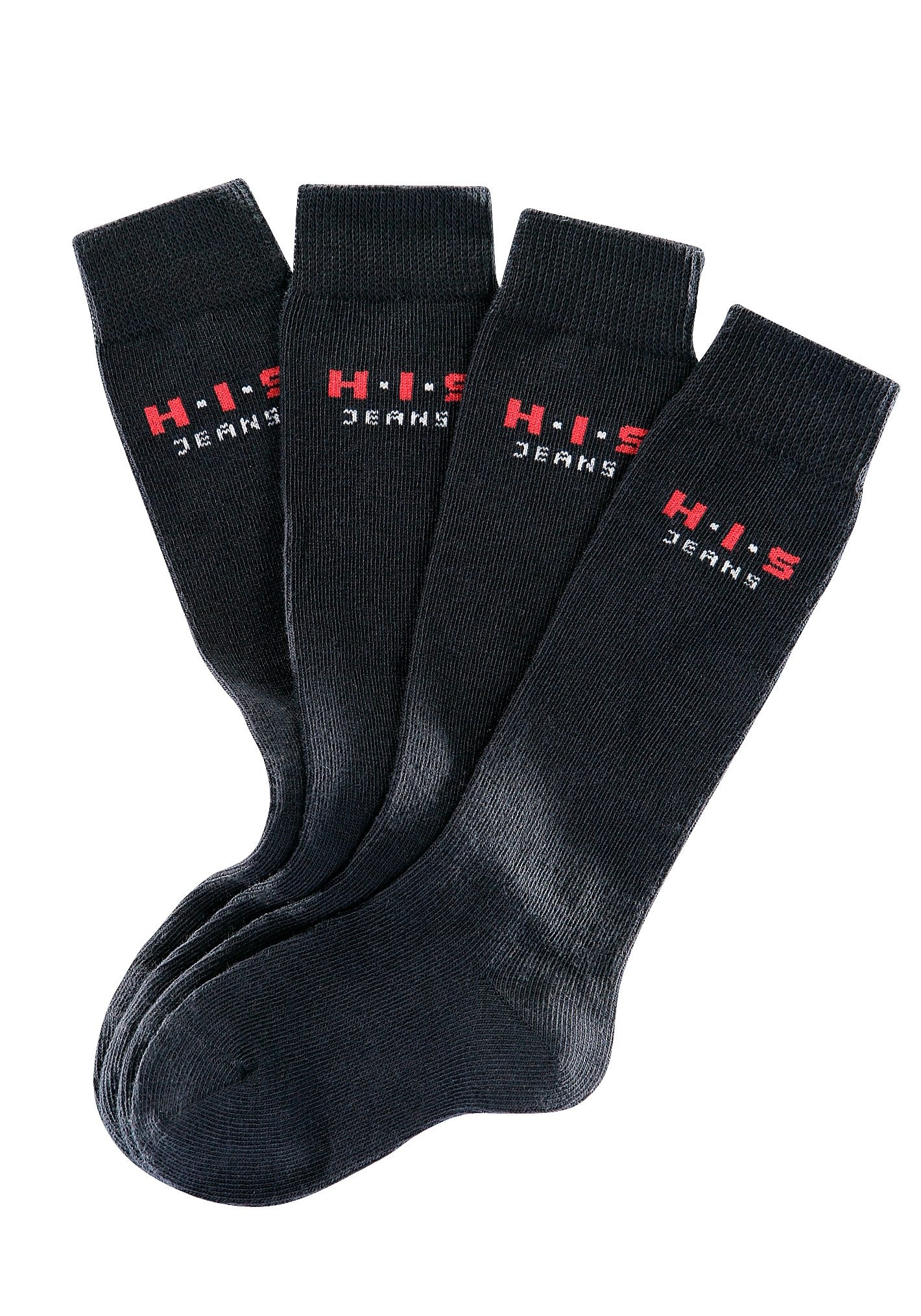 Entdecke H.I.S Kniestrümpfe, (4 Paar), mit verstärkten Belastungszonen auf | Lange Socken