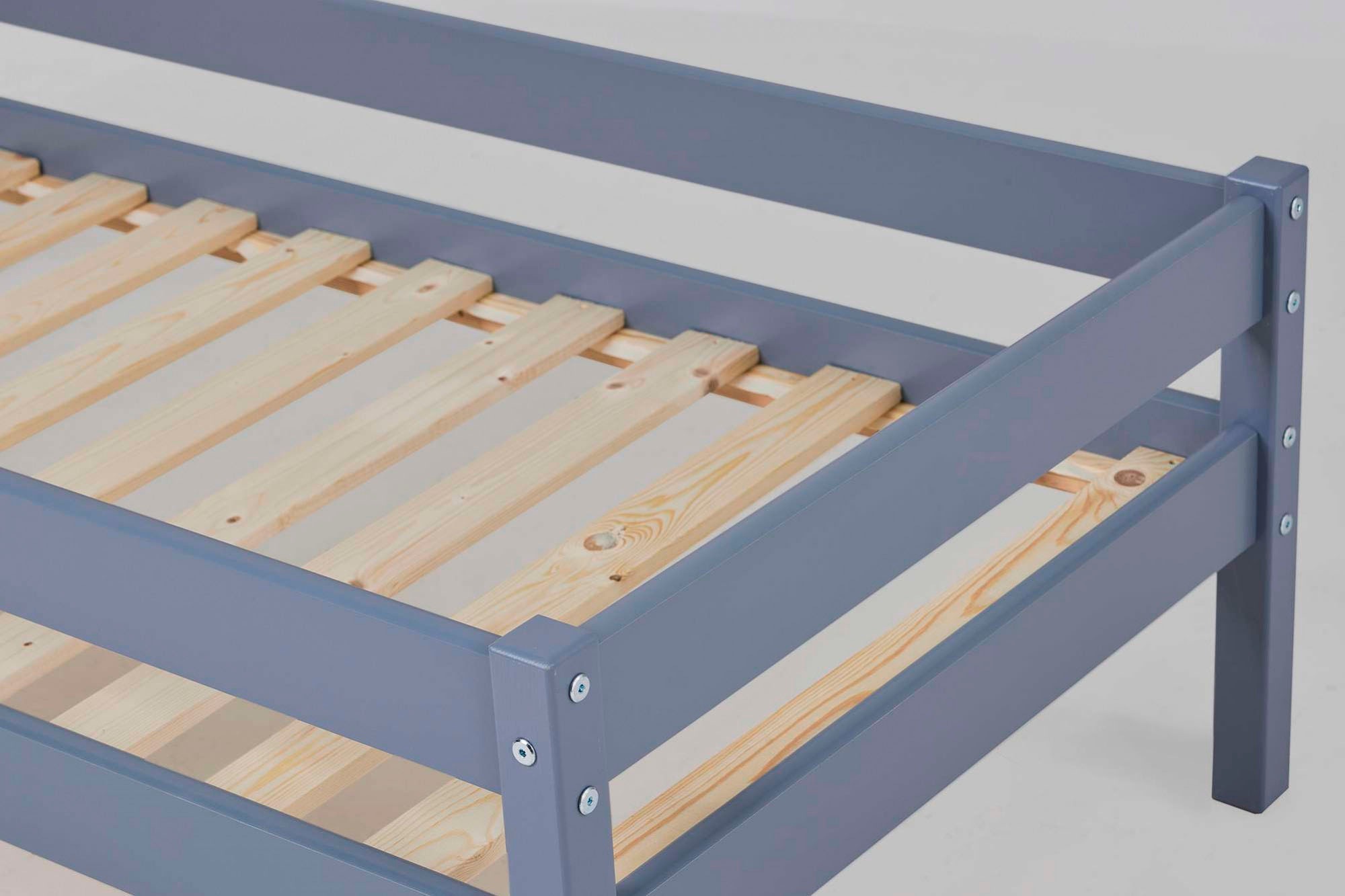 Home affaire Jugendbett »ECO One« Kinderbett mit Rausfallschutz und Leiter, 3 Farben/Matratze wählbar