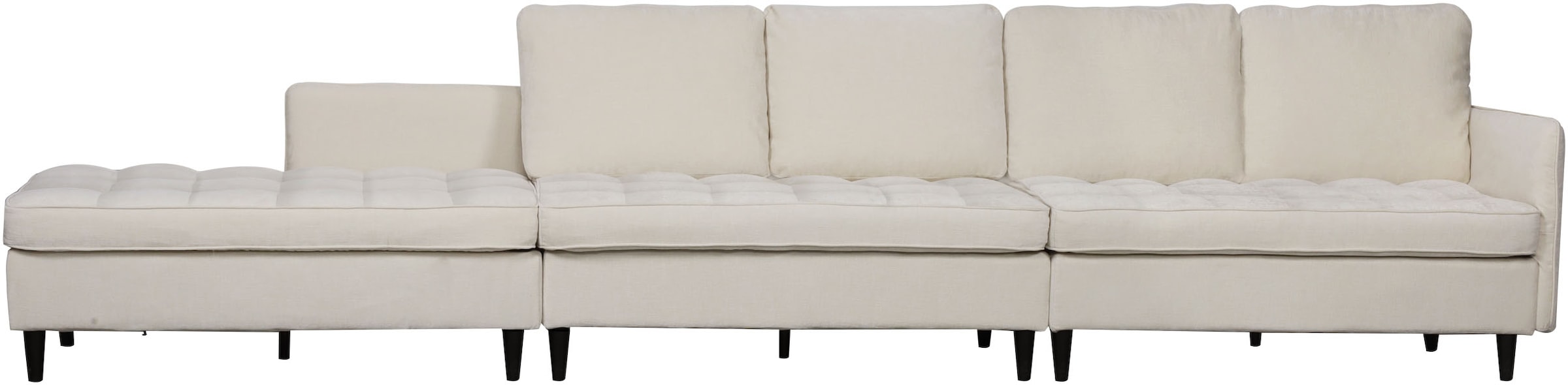Dorel Home Wohnlandschaft »LINDHUS, Chenille, Modulsofa, verschiedene Stellvarianten« Breite als U-Form (254cm) mit Verbindern fixierbar, Recamiere,Stauraum