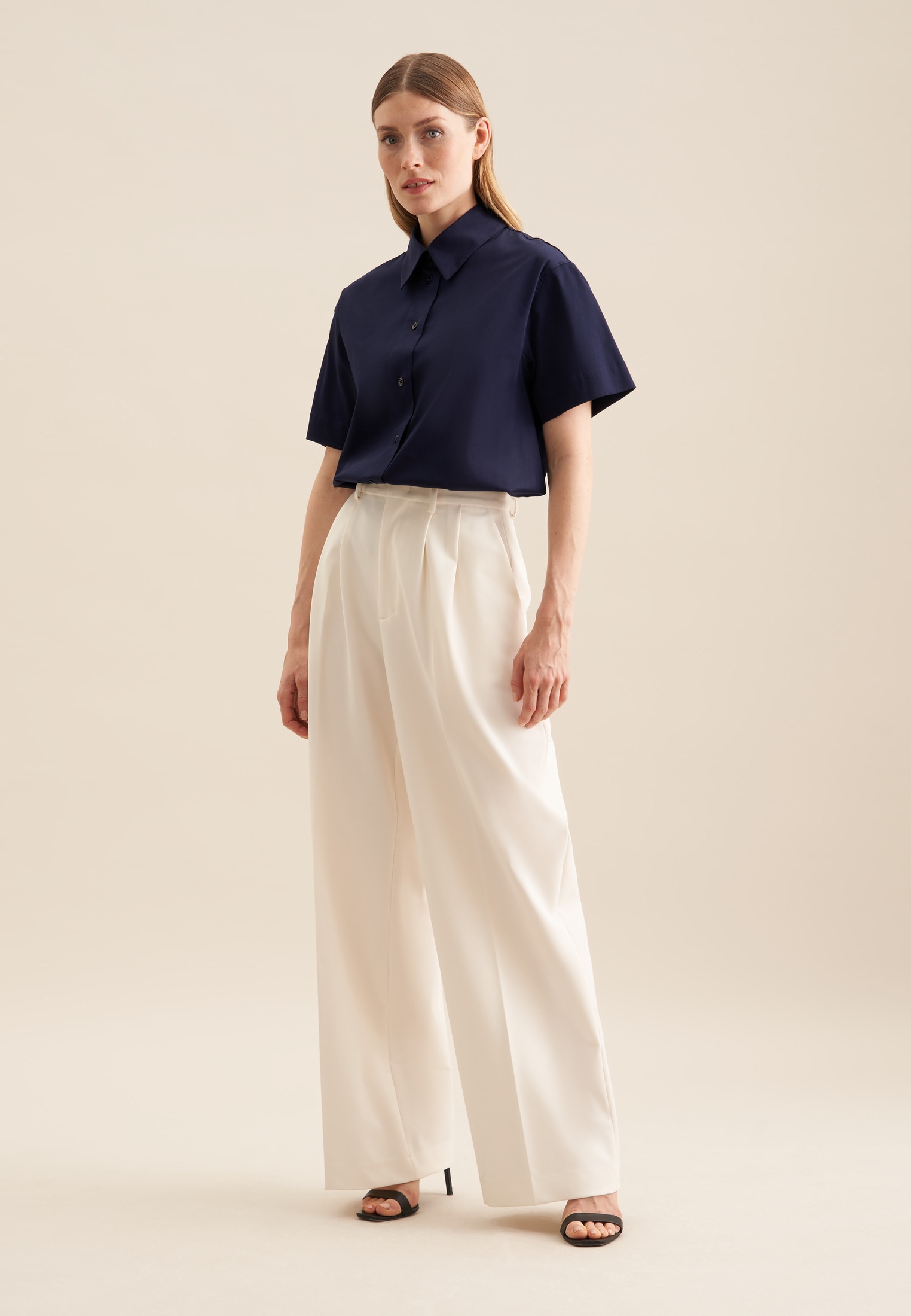 seidensticker Blouse chemise »Schwarze Rose« 1/2 Kragen Uni