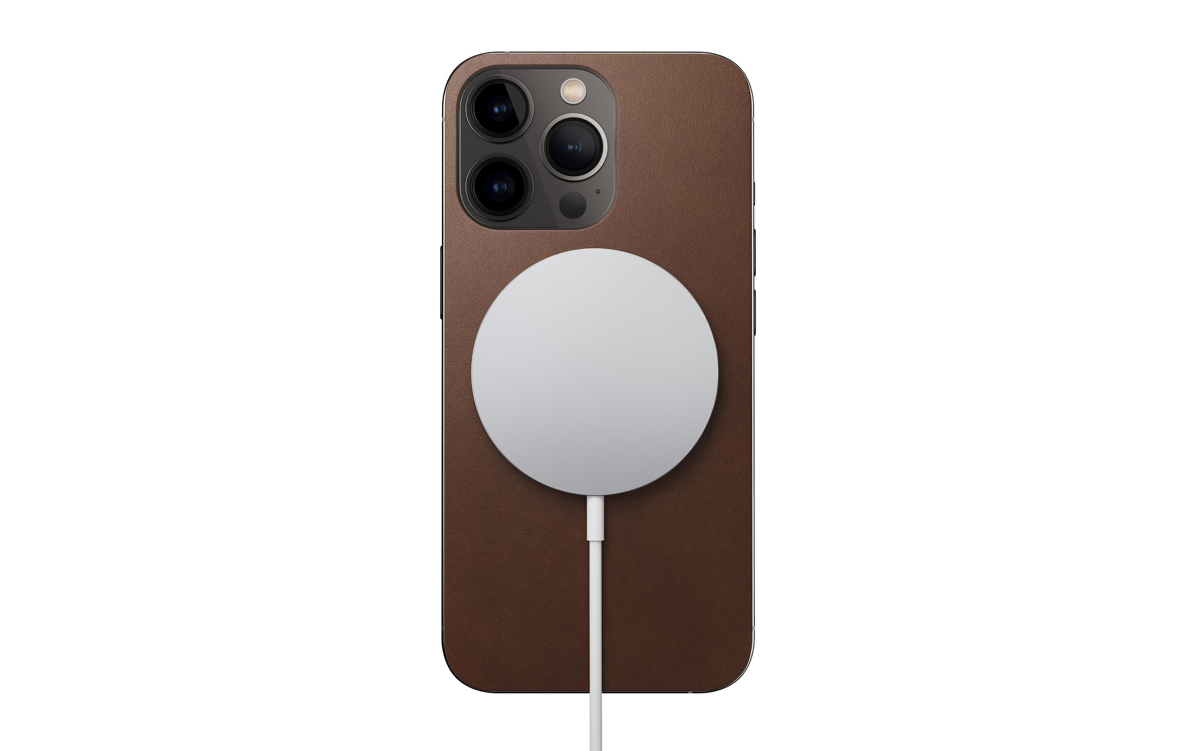 Nomad Smartphone-Hülle »Leather Skin iPhone 13 Pro Br«, iPhone 13 Pro