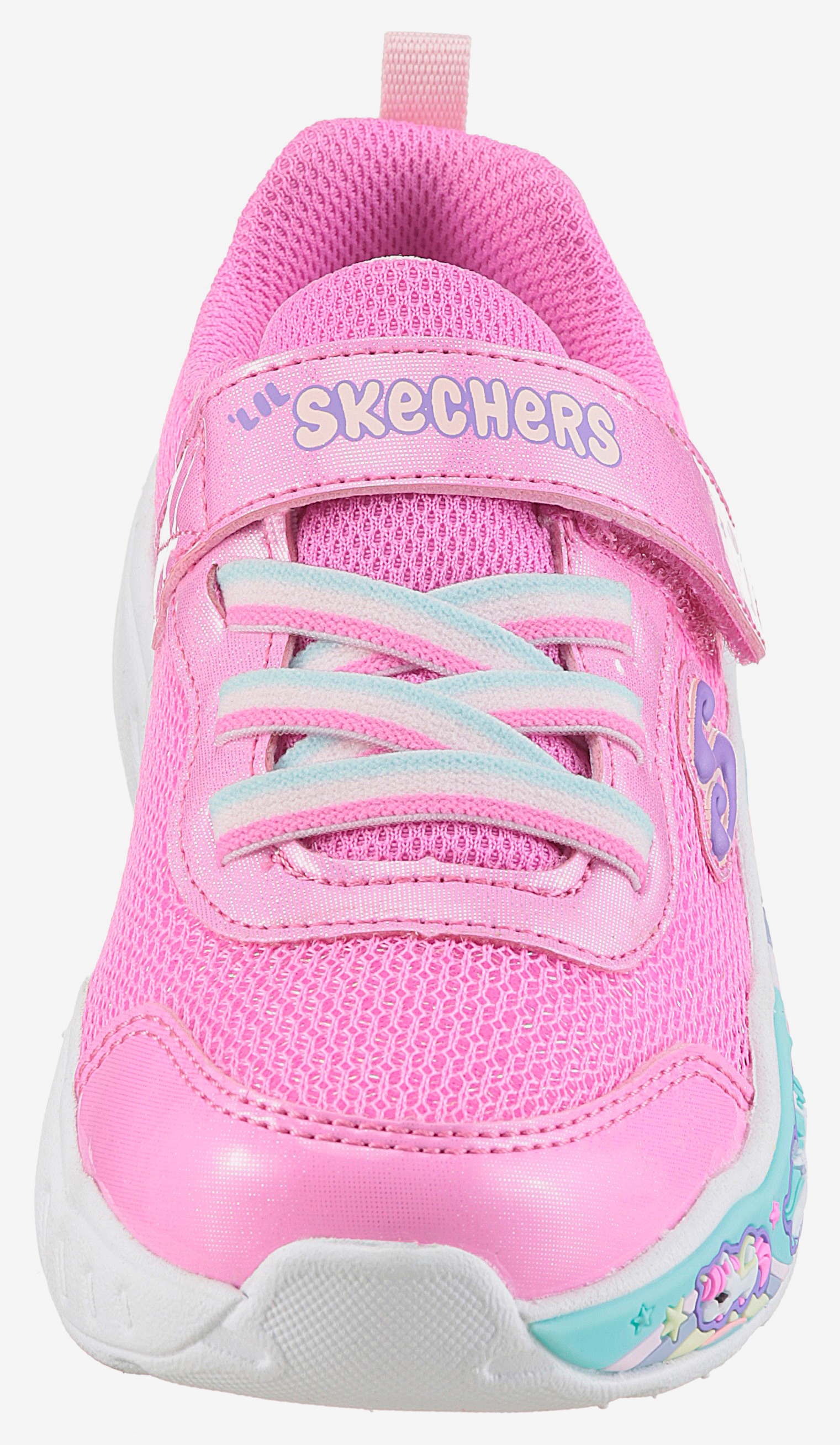 Skechers Lauflernschuh »PLAY SCENE-FUN SQUAD«  Sneaker mit bunten Motiven verziert, Grössenschablone zum Download