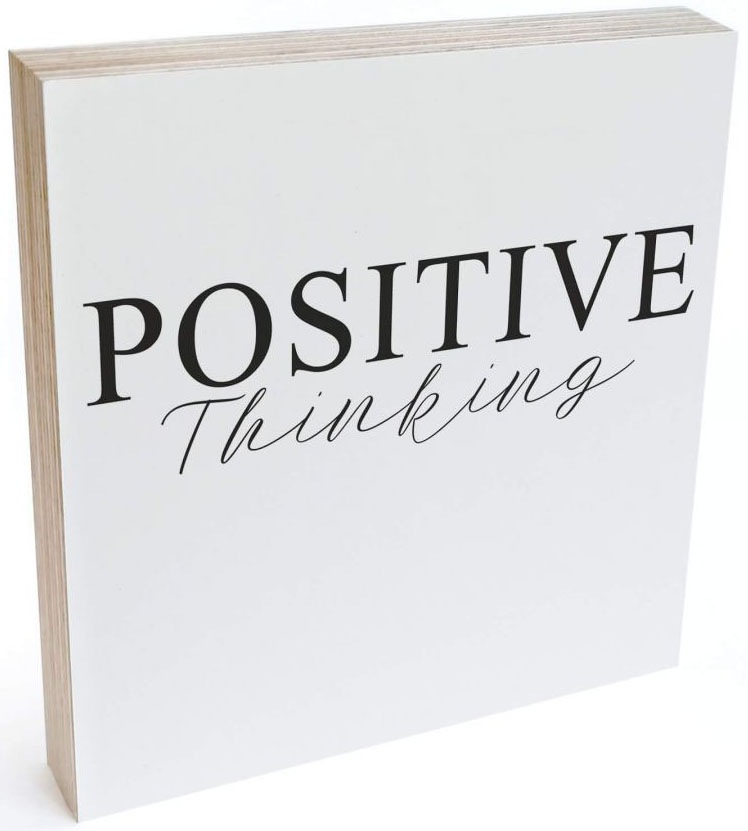 Image of Wall-Art Holzbild »Tischdeko Positive Thinking«, (1 St.) bei Ackermann Versand Schweiz