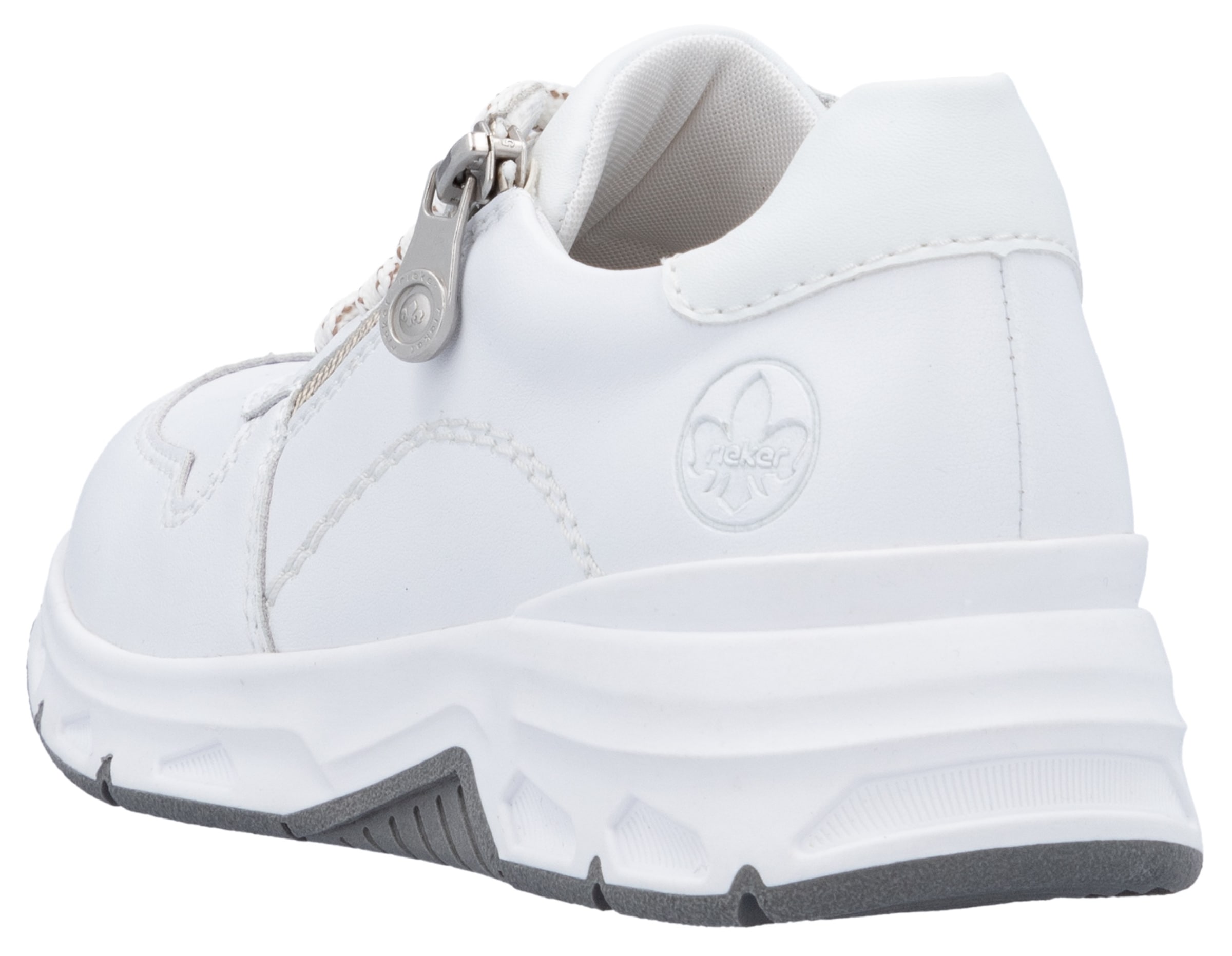 Rieker Sneaker, mit seitlichem Reissverschluss, Freizeitschuh, Halbschuh, Schnürschuh